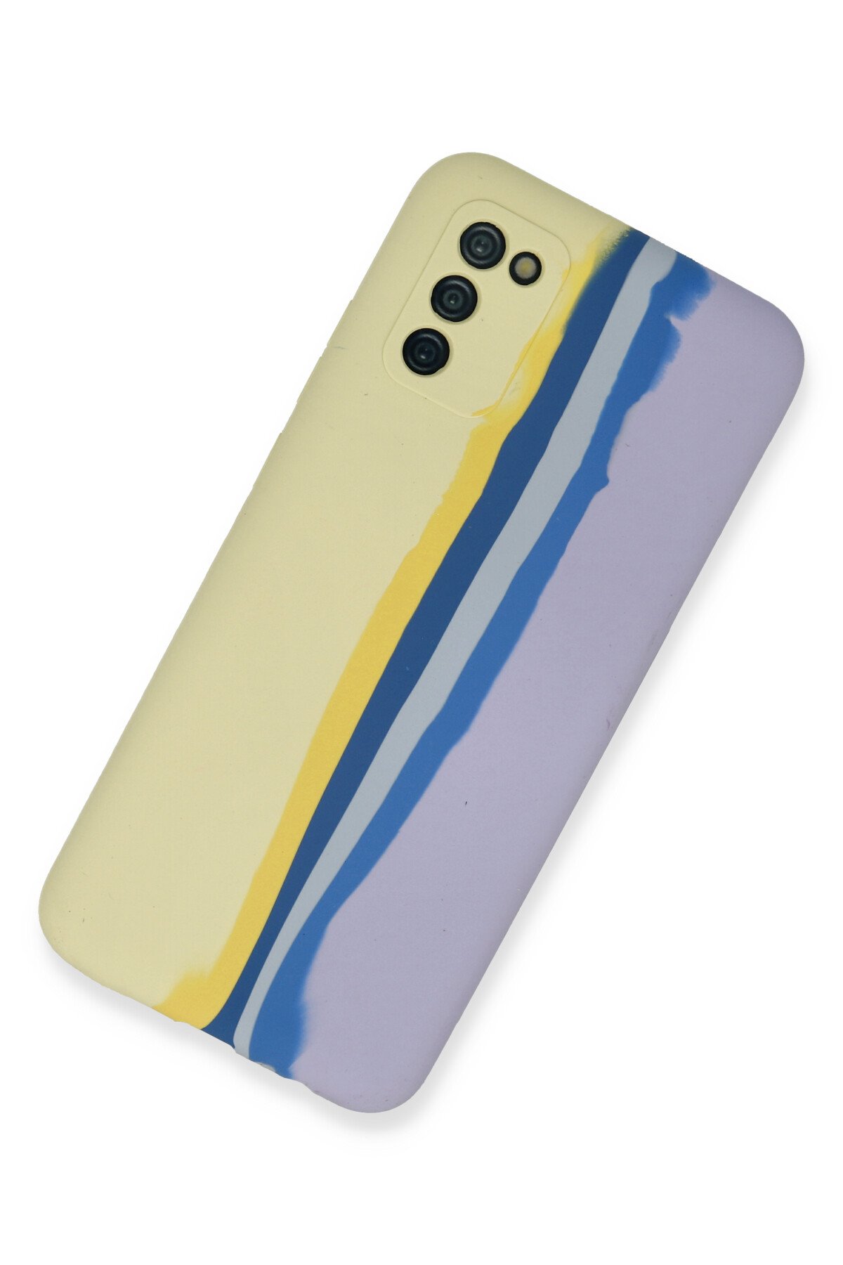 Newface Samsung Galaxy A02S Kılıf Platin Silikon - Mavi