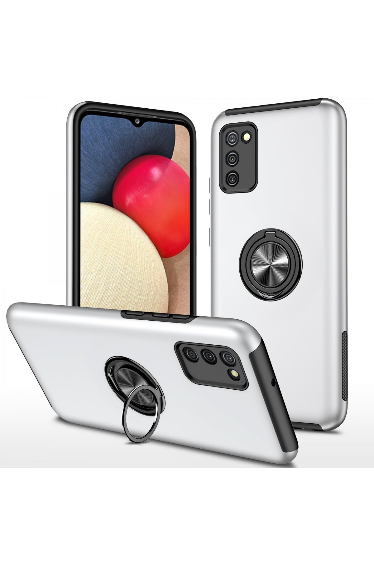 Newface Samsung Galaxy A02S Kılıf Platin Silikon - Yeşil