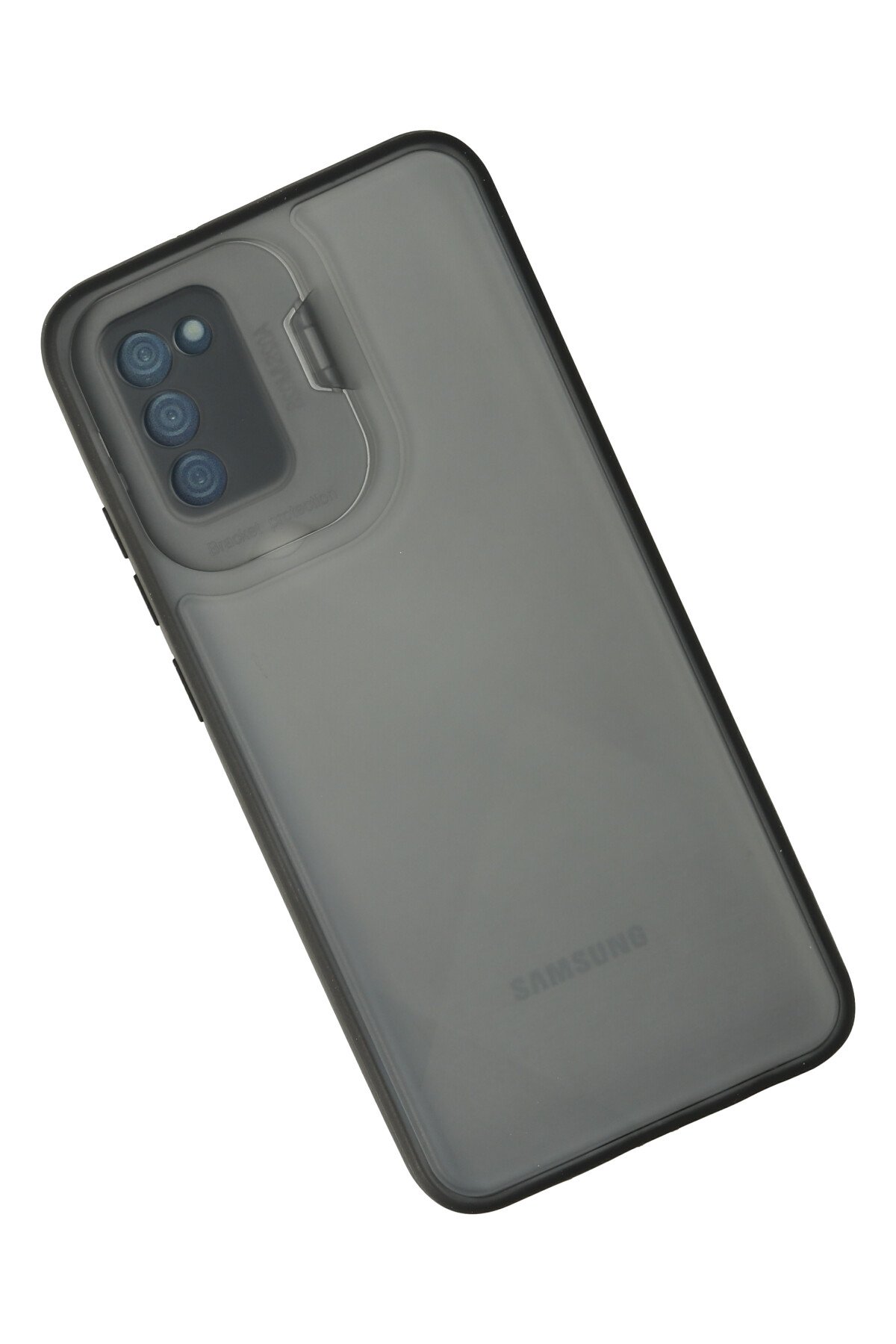 Newface Samsung Galaxy A02S Kılıf Zegna Yüzüklü Silikon Kapak - Siyah