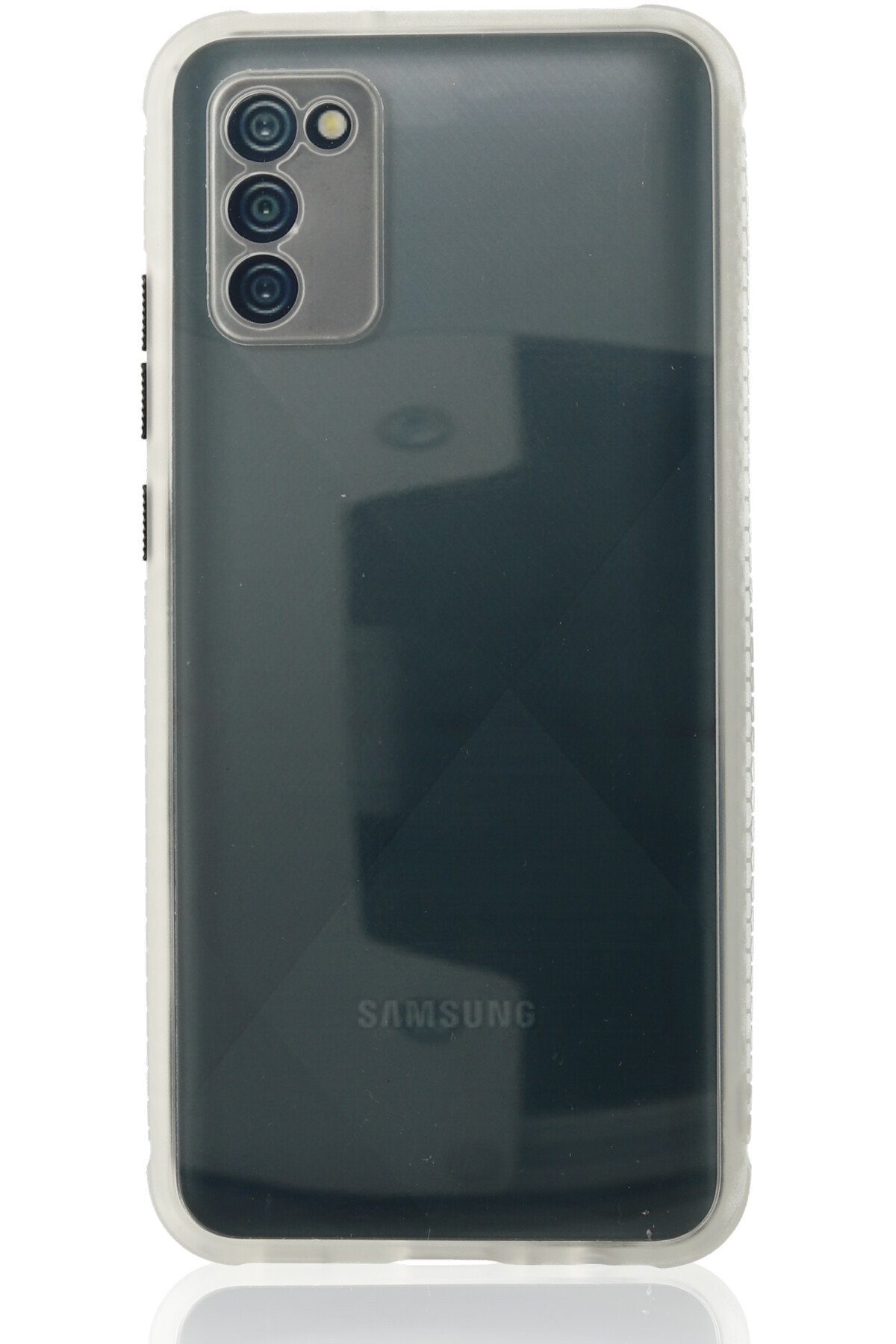 Newface Samsung Galaxy A02S Kılıf Kelvin Kartvizitli Silikon - Siyah