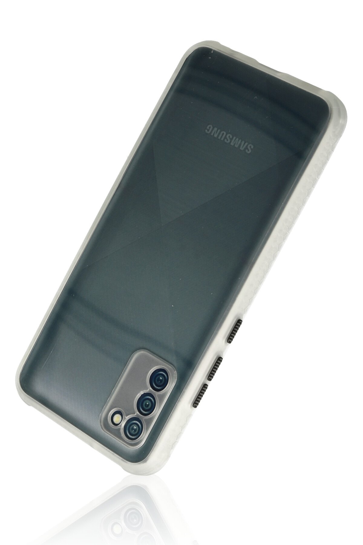 Newface Samsung Galaxy A02S Kılıf Zegna Yüzüklü Silikon Kapak - Siyah