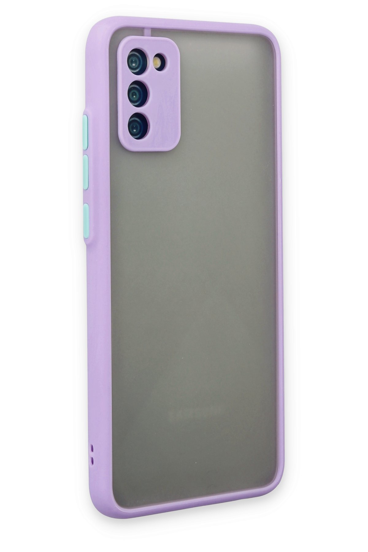 Newface Samsung Galaxy A02S Kılıf Liva Lens Silikon - Lila