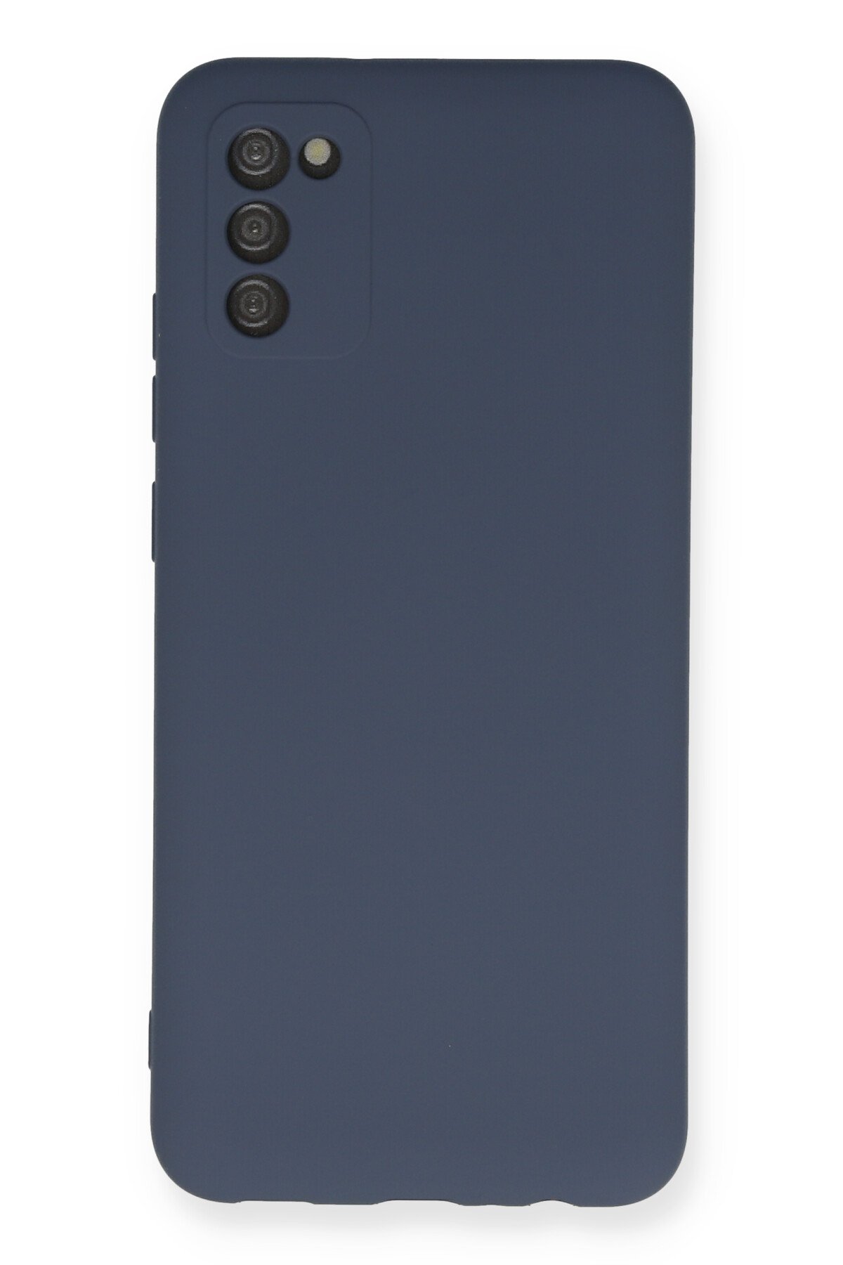 Newface Samsung Galaxy A03S Kılıf Glass Kapak - Mavi