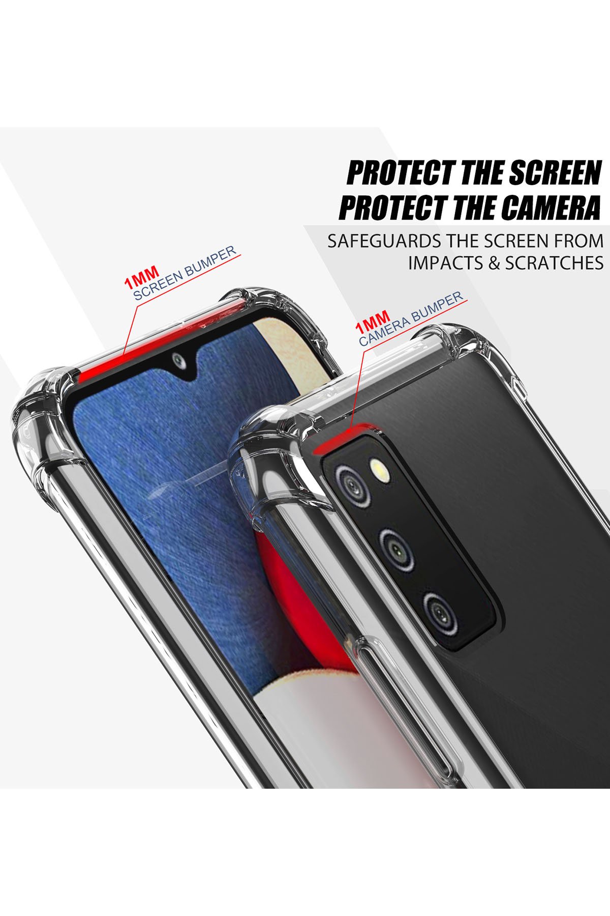 Newface Samsung Galaxy A02S Kılıf Lansman Glass Kapak - Kırmızı