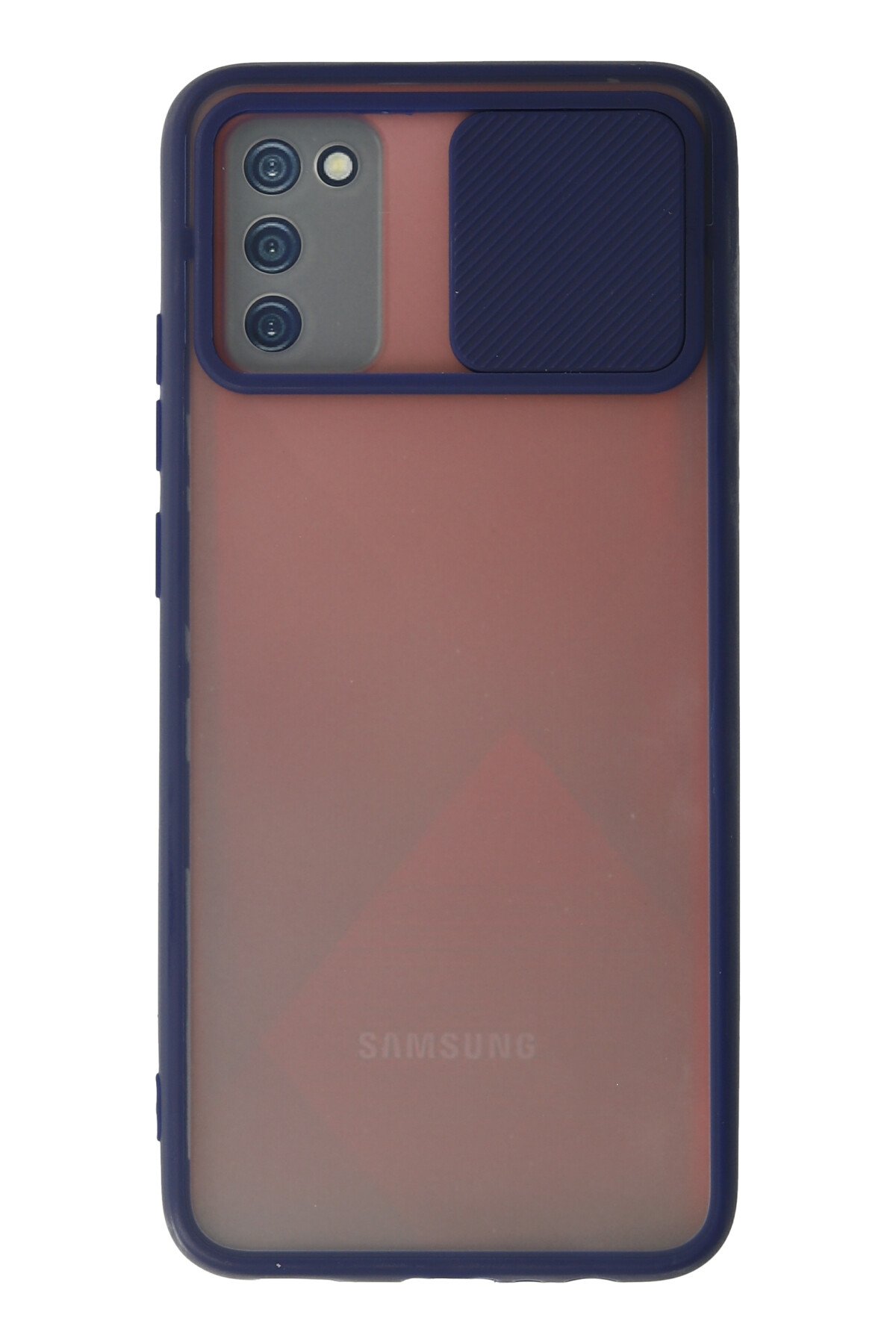 Newface Samsung Galaxy A03S Kılıf Ebruli Lansman Silikon - Sarı-Mavi