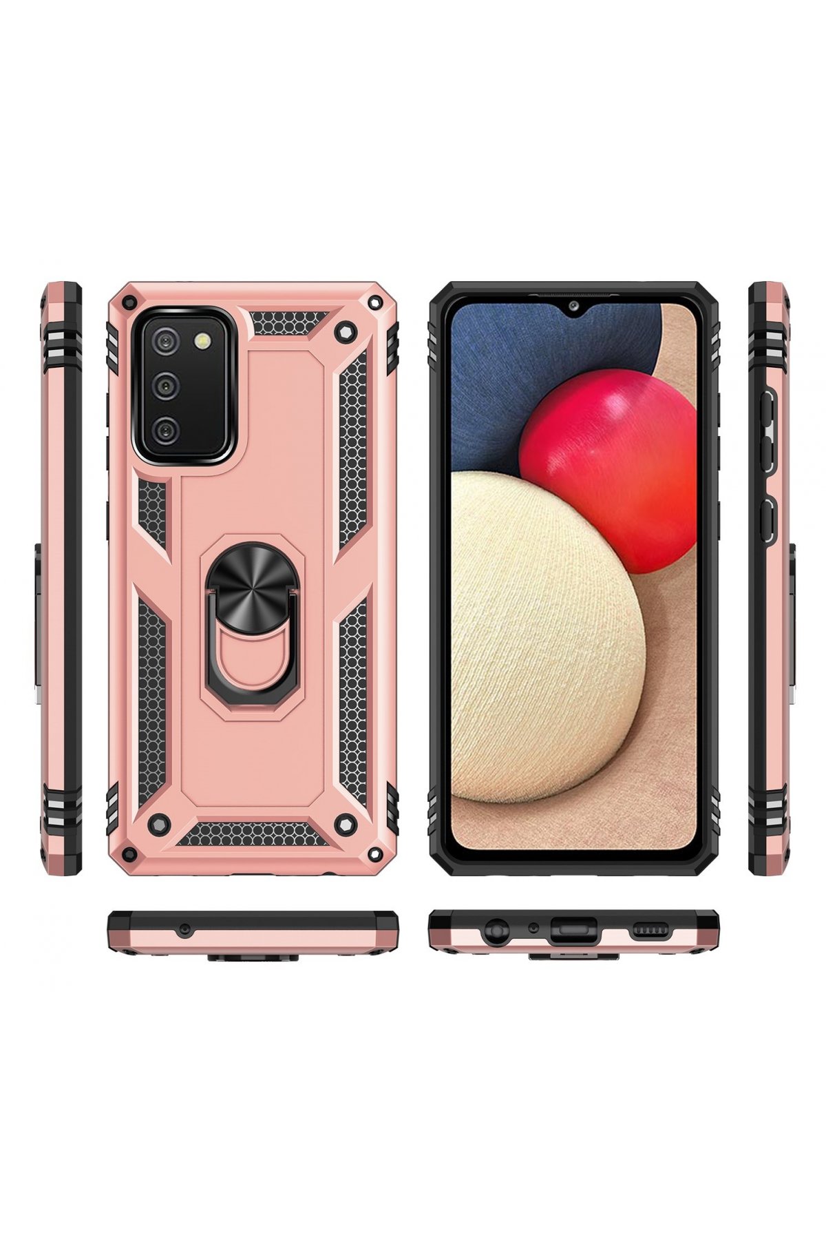 Newface Samsung Galaxy A03S Kılıf Nano içi Kadife Silikon - Mavi