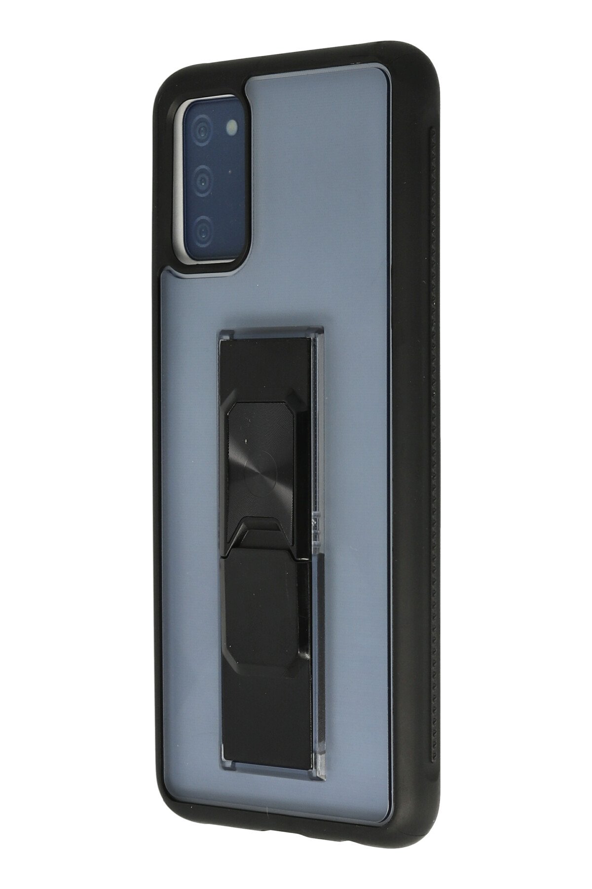 Newface Samsung Galaxy A02S Kılıf Montreal Yüzüklü Silikon Kapak - Siyah