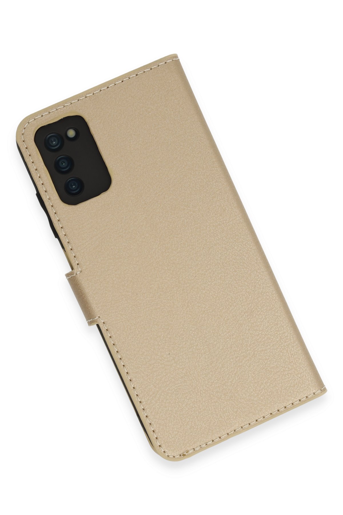 Newface Samsung Galaxy A02S Kılıf Lansman Glass Kapak - Sarı