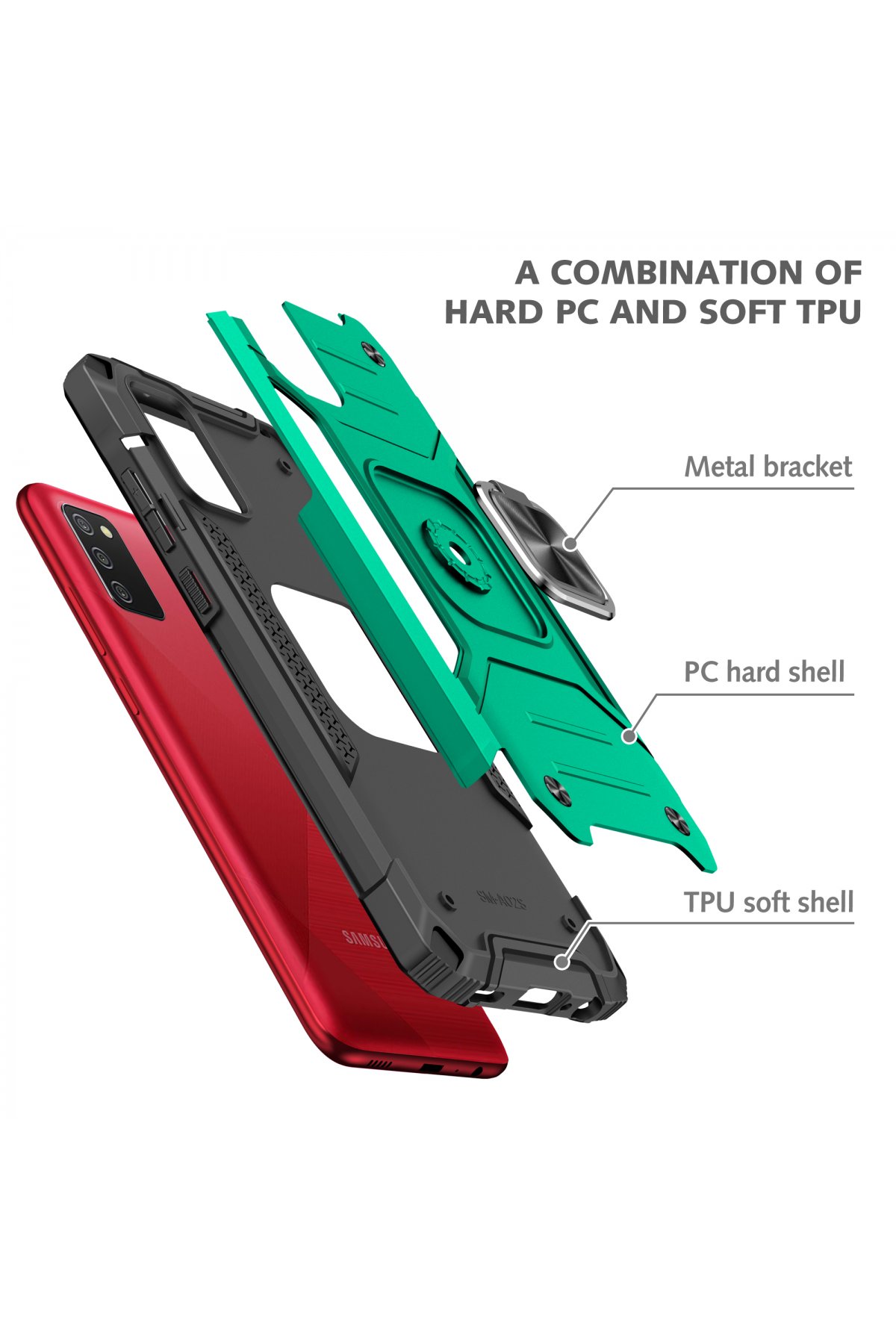 Newface Samsung Galaxy A02S Kılıf Color Lens Silikon - Lacivert