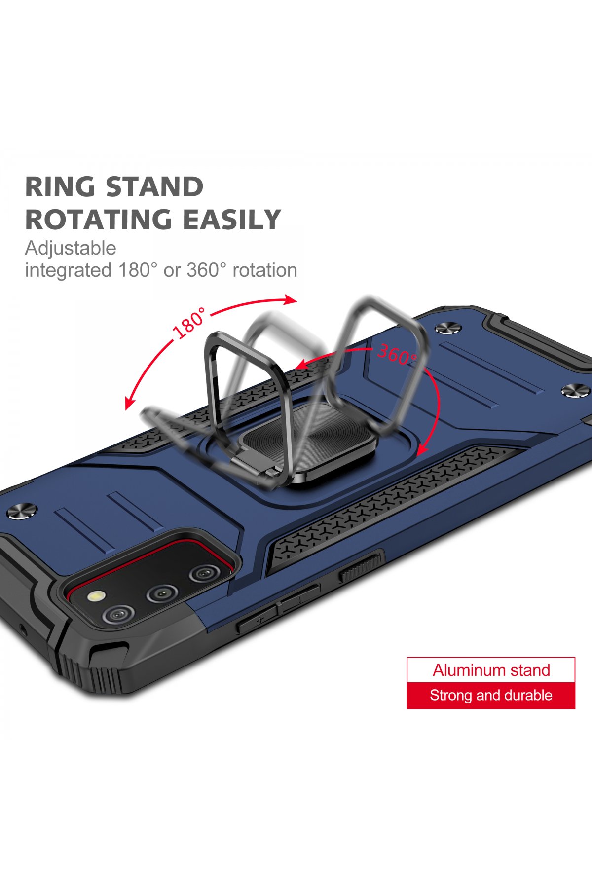 Newface Samsung Galaxy A02S Kılıf Montreal Yüzüklü Silikon Kapak - Sarı