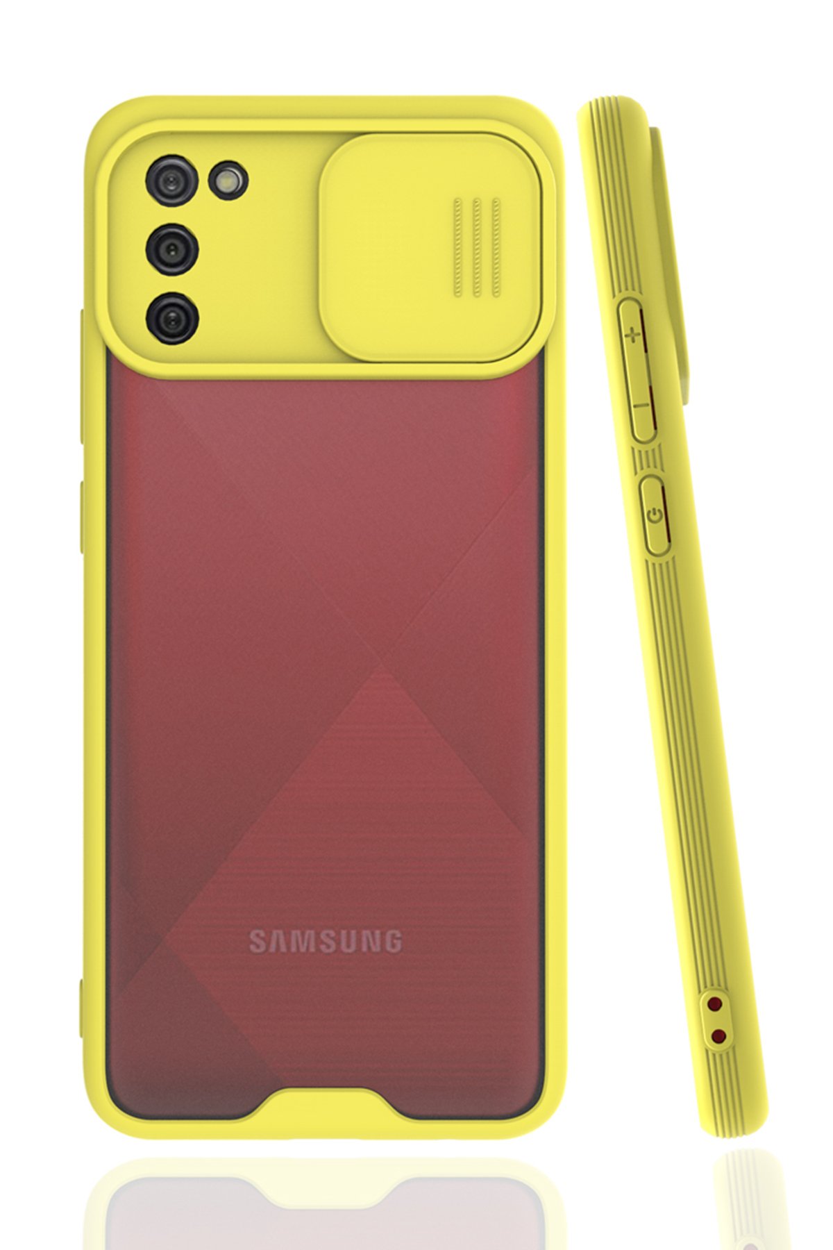 Newface Samsung Galaxy A02S Kılıf Liva Lens Silikon - Siyah