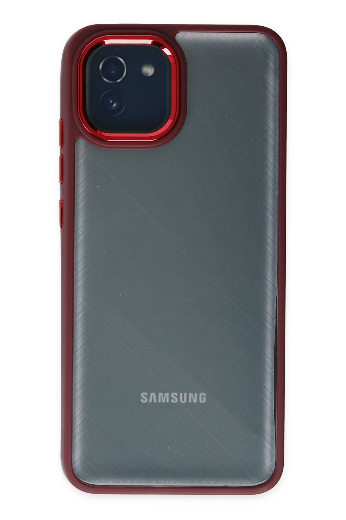 Newface Samsung Galaxy A03 Kılıf Mega Standlı Silikon - Pudra