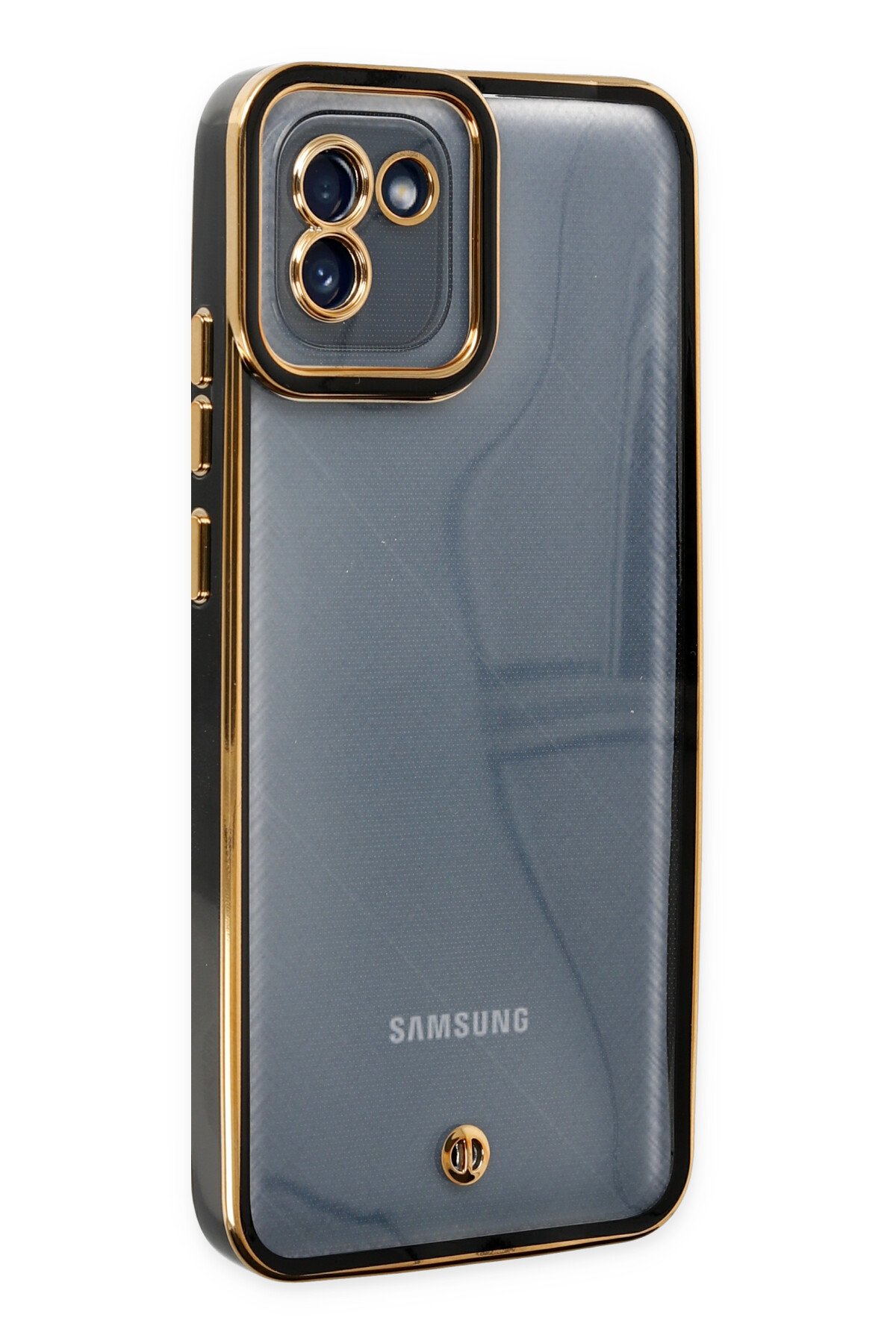 Newface Samsung Galaxy A03 Kılıf Sofya Yüzüklü Silikon Kapak - Siyah