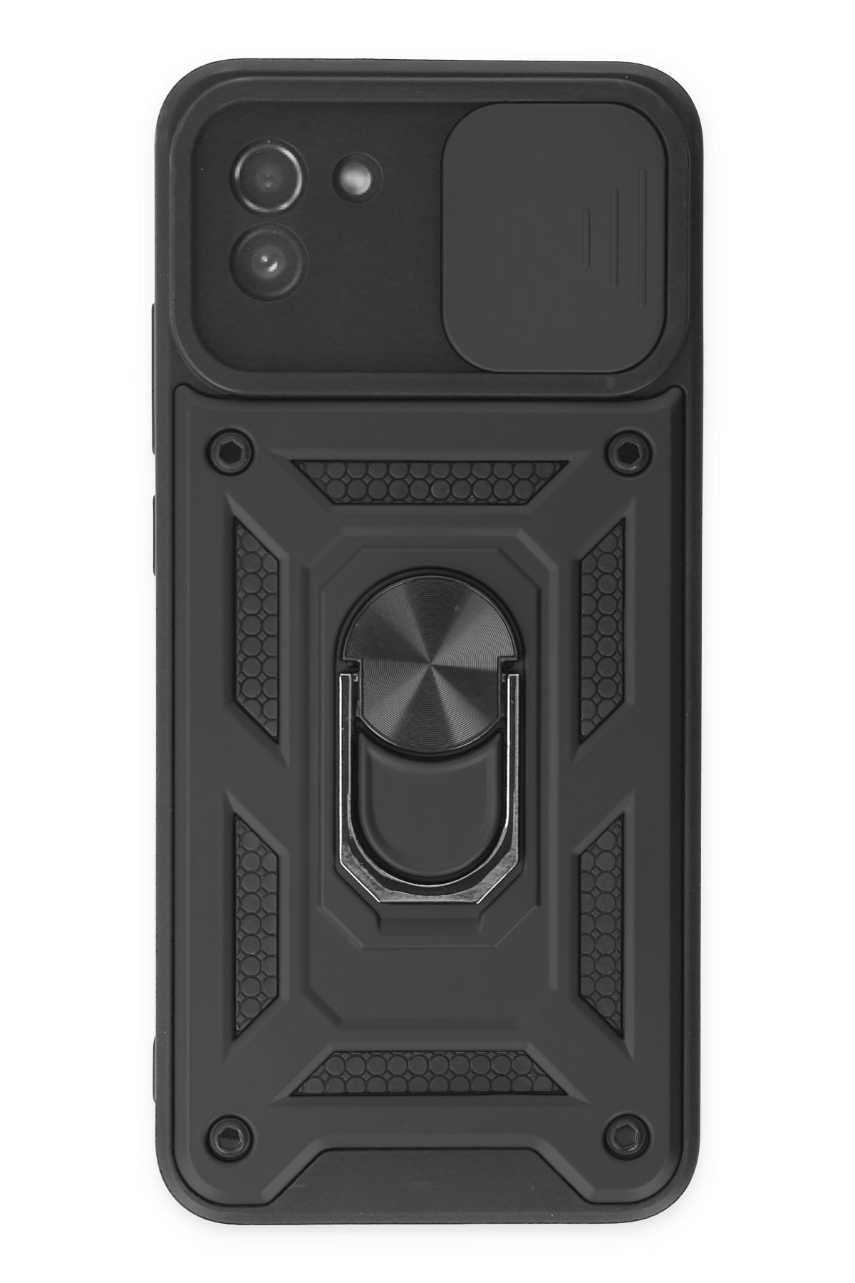 Newface Samsung Galaxy A03 Kılıf Loop Deri Silikon - Siyah