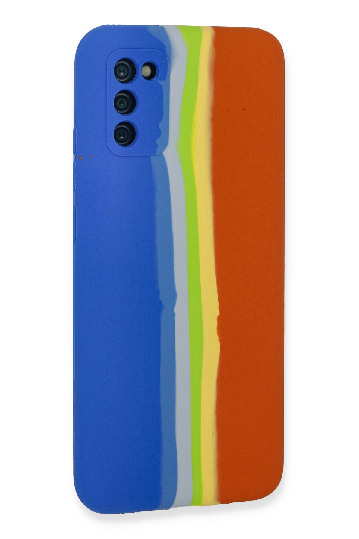 Newface Samsung Galaxy A03S Kılıf Glass Kapak - Lila