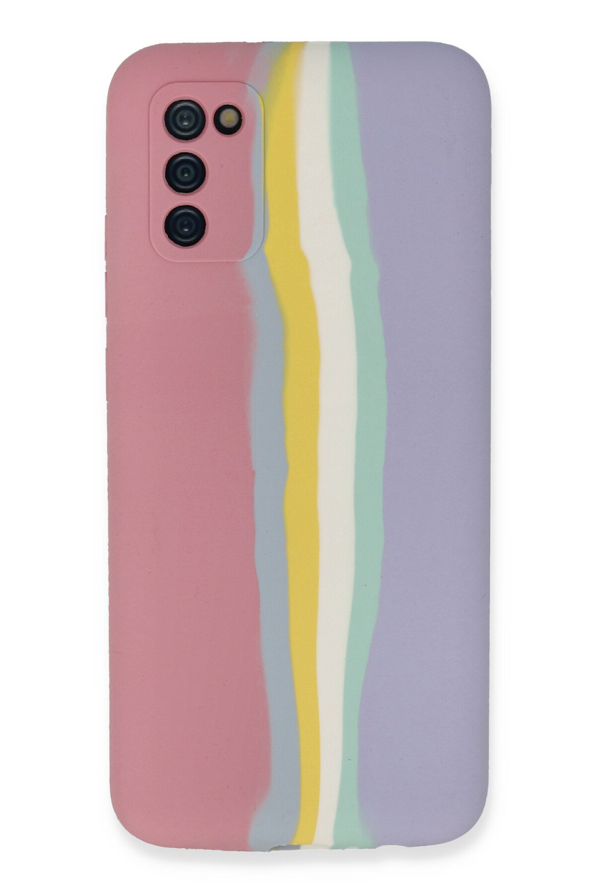 Newface Samsung Galaxy A03S Kılıf Sofya Yüzüklü Silikon Kapak - Lacivert