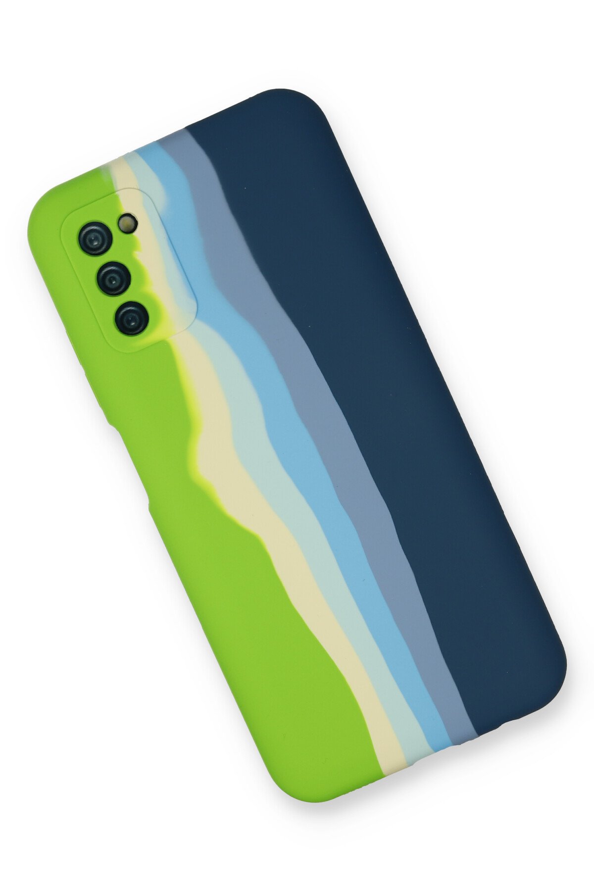 Newface Samsung Galaxy A03S Kılıf Lansman Glass Kapak - Lila