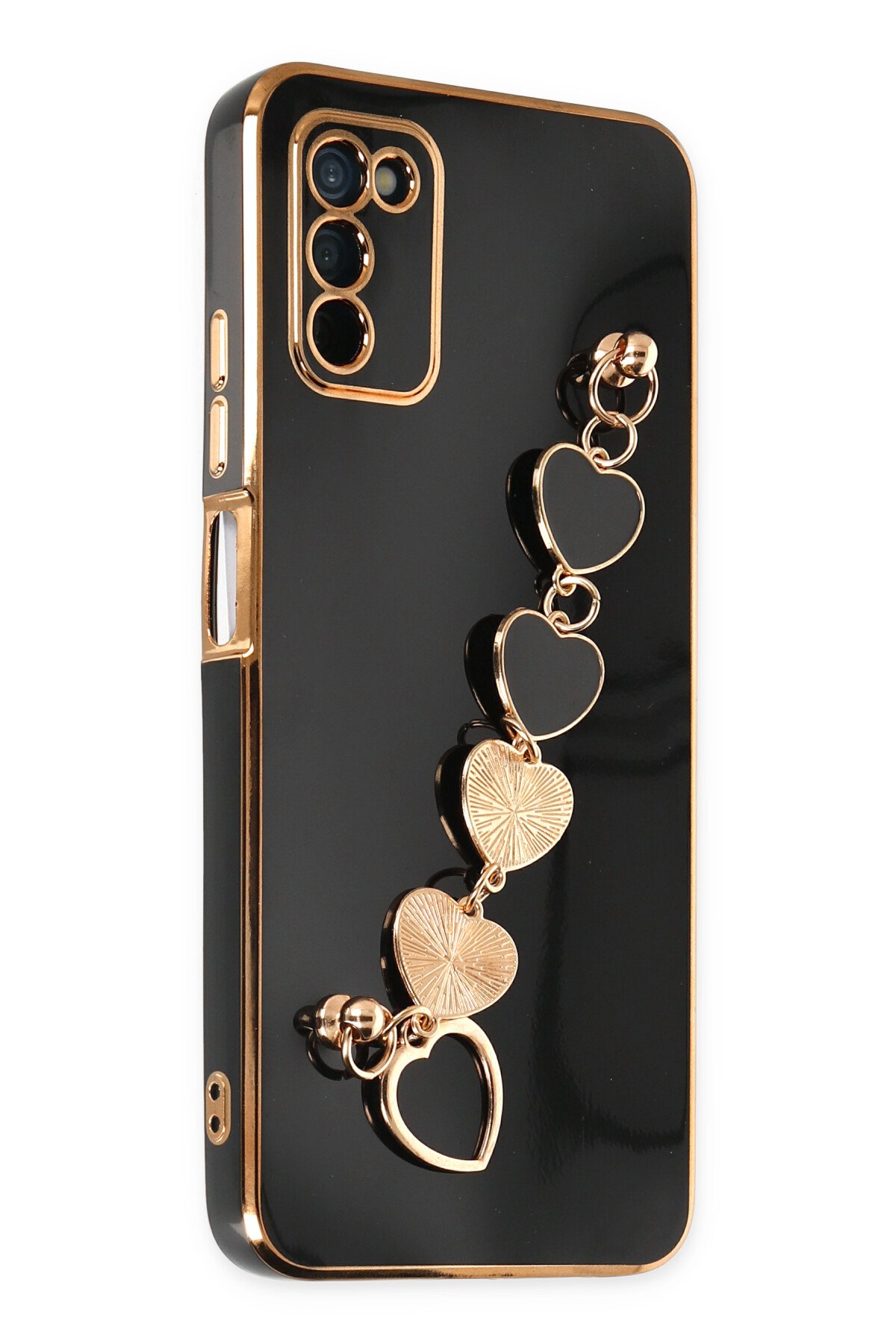 Newface Samsung Galaxy A03S Kılıf Palm Buzlu Kamera Sürgülü Silikon - Lacivert