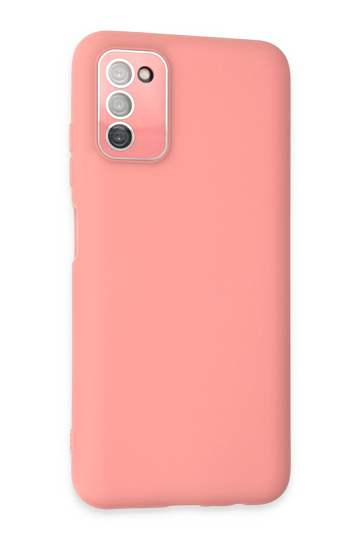 Newface Samsung Galaxy A03S Kılıf Ebruli Lansman Silikon - Pembe-Lila
