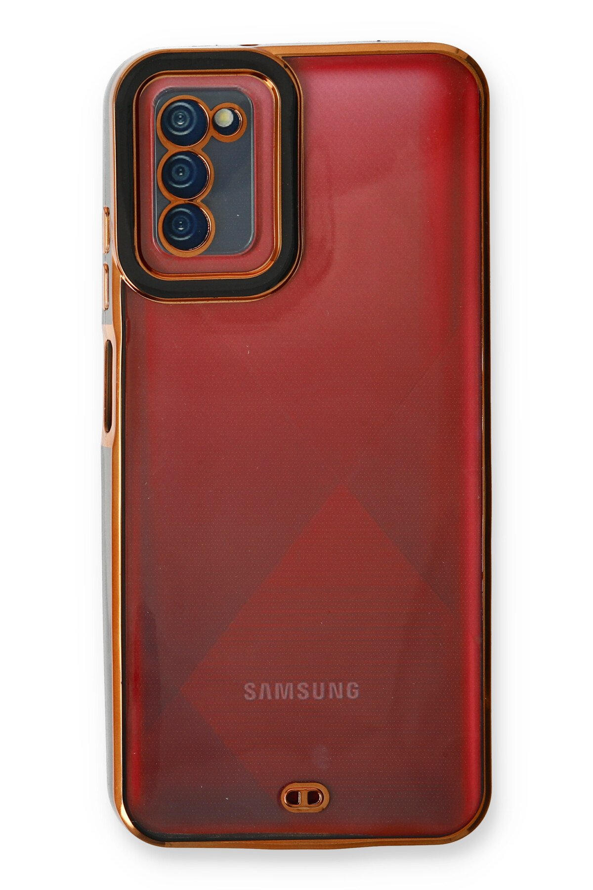 Newface Samsung Galaxy A02S Kılıf Zegna Yüzüklü Silikon Kapak - Mavi