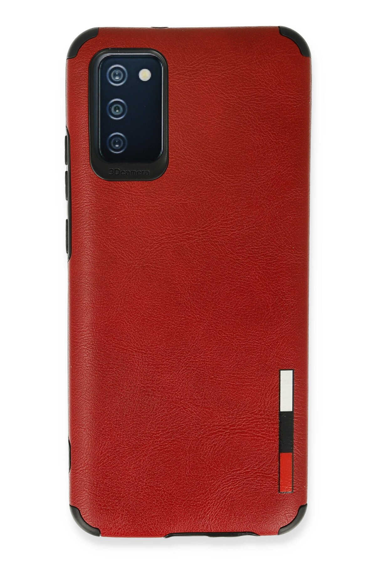 Newface Samsung Galaxy A03S Kılıf Pars Lens Yüzüklü Silikon - Kırmızı