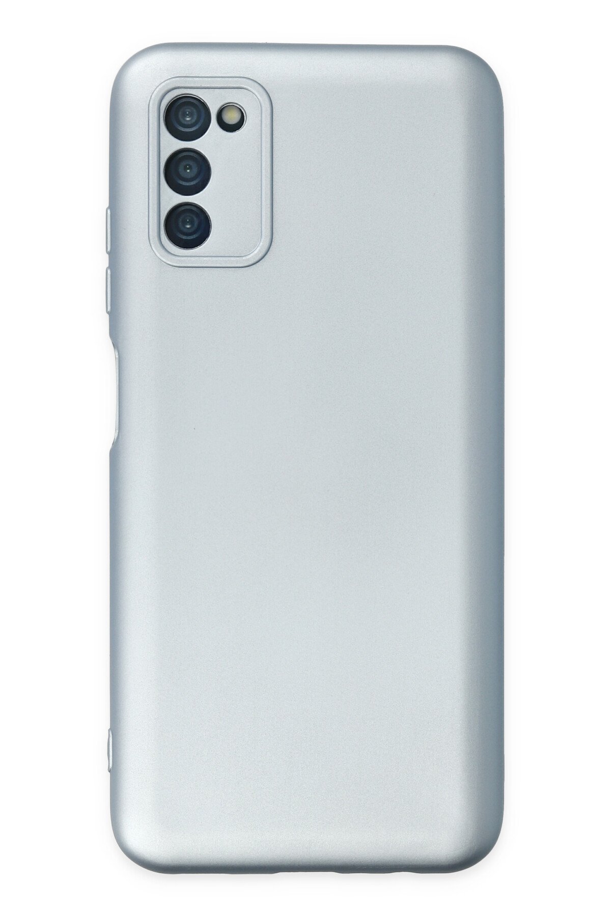 Newface Samsung Galaxy A03S Kılıf Nano içi Kadife Silikon - Mavi