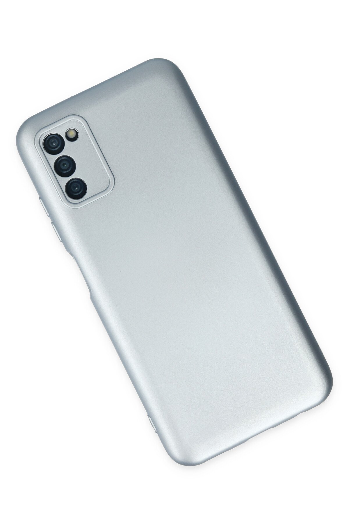 Newface Samsung Galaxy A03S Kılıf Nano içi Kadife Silikon - Mavi