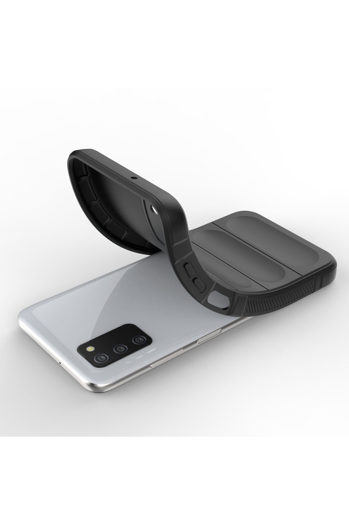 Newface Samsung Galaxy A03S Kılıf Optimum Silikon - Krem