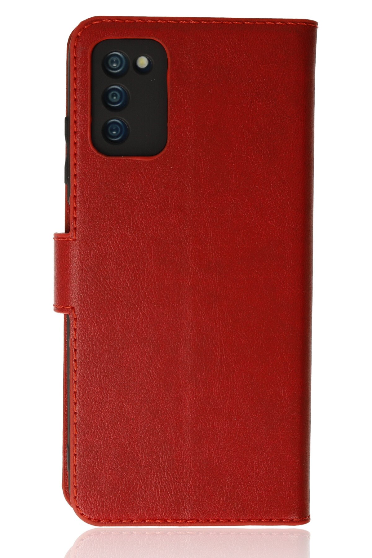 Newface Samsung Galaxy A03S Kılıf Ebruli Lansman Silikon - Kırmızı-Mor