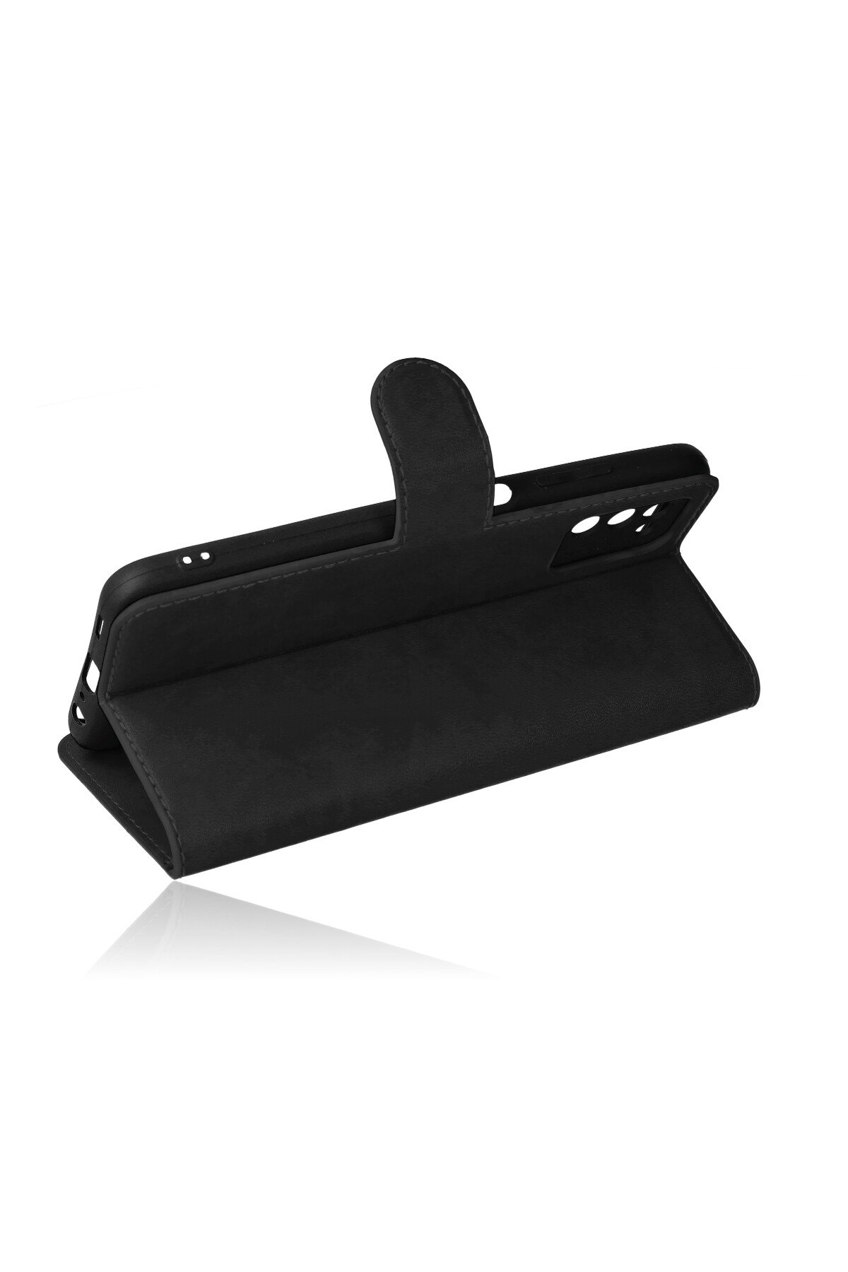 Newface Samsung Galaxy A03S Kılıf Sofya Yüzüklü Silikon Kapak - Siyah