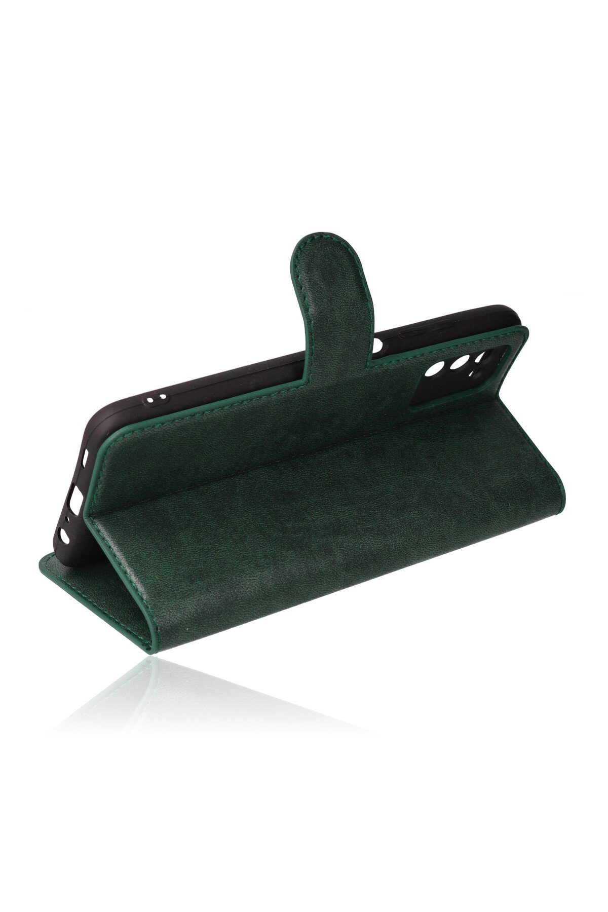 Newface Samsung Galaxy A03S Kılıf Mega Standlı Silikon - Siyah