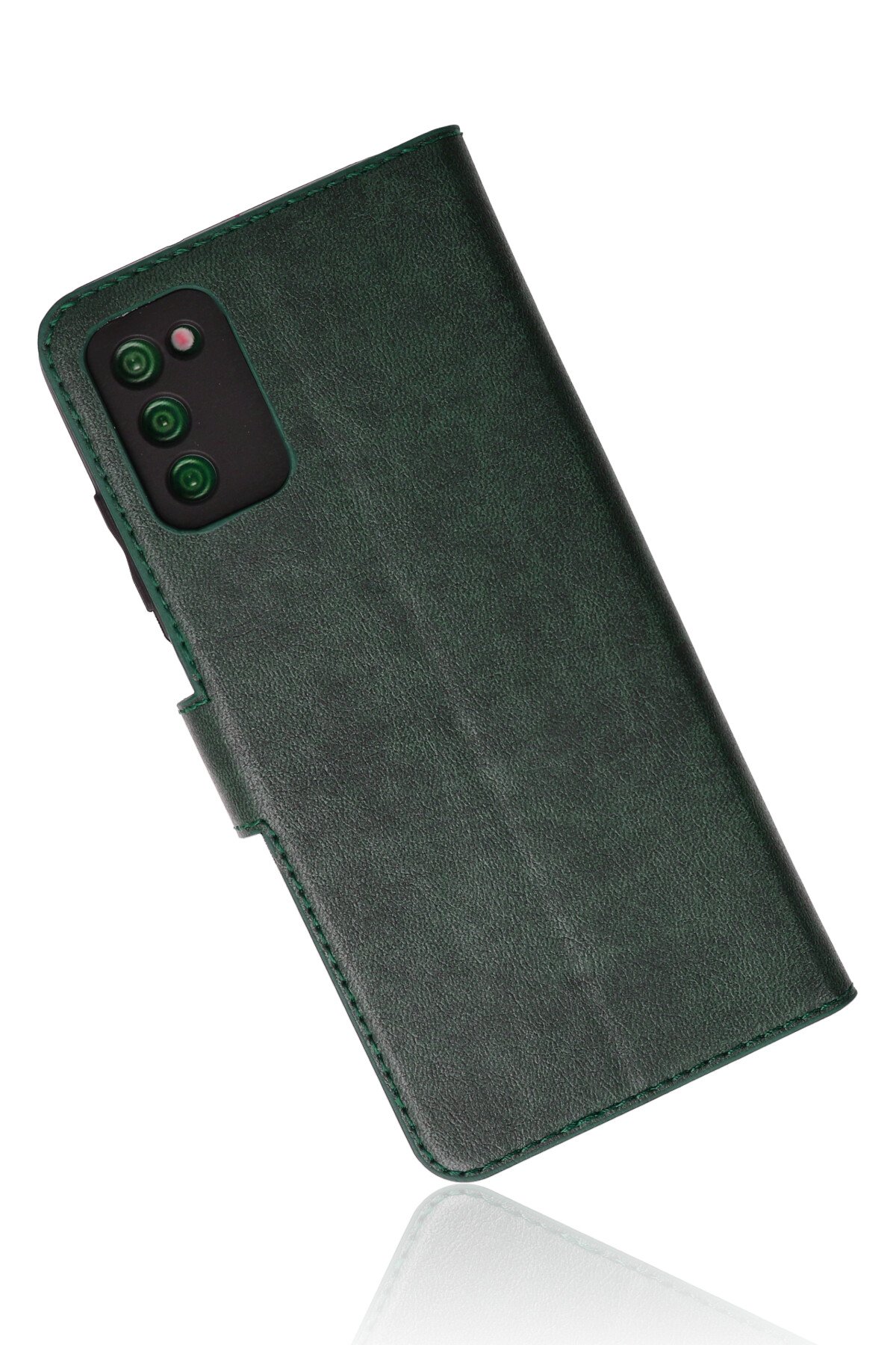 Newface Samsung Galaxy A03S Kılıf Mega Standlı Silikon - Siyah