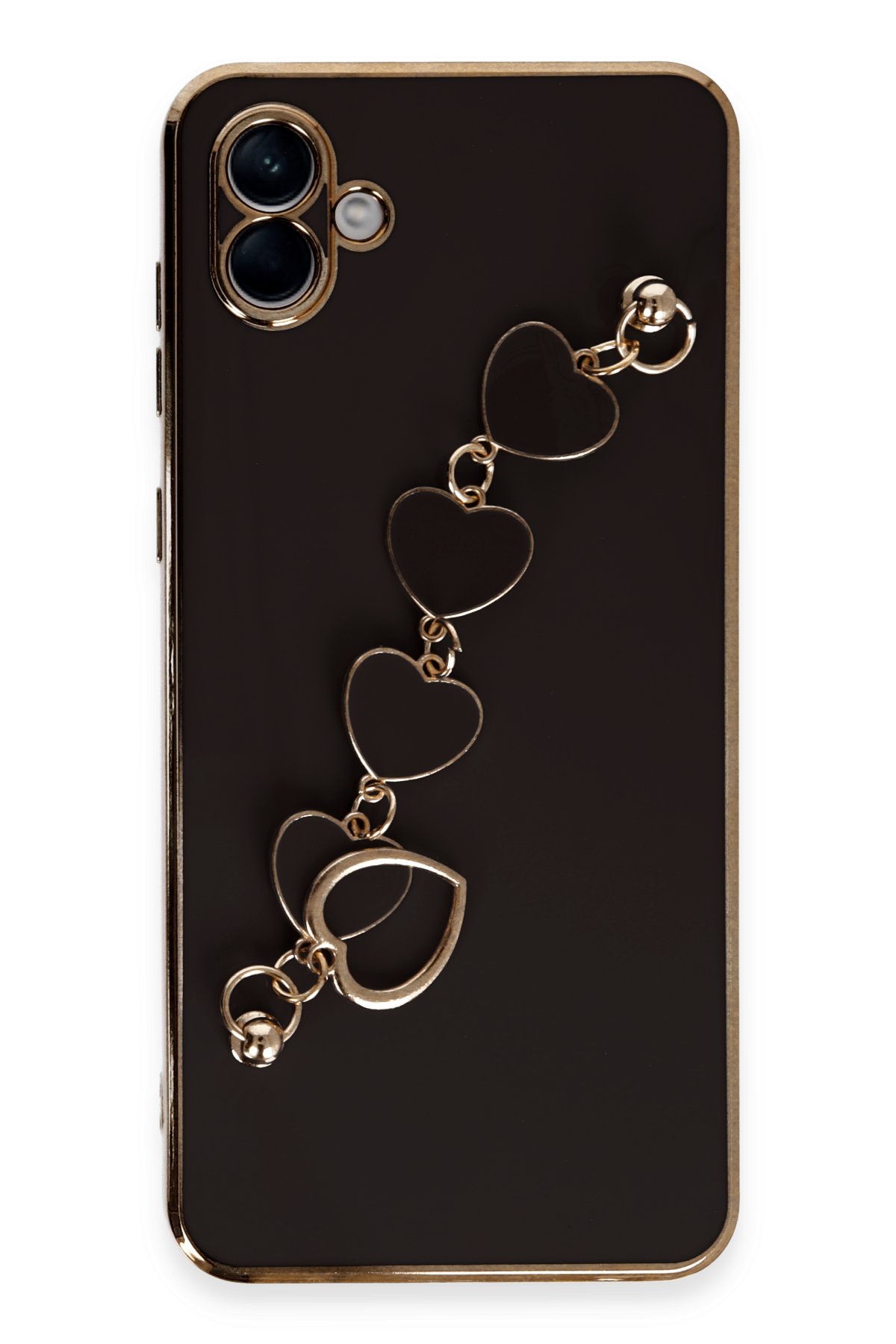 Newface Samsung Galaxy A04 Kılıf Pars Lens Yüzüklü Silikon - Gold