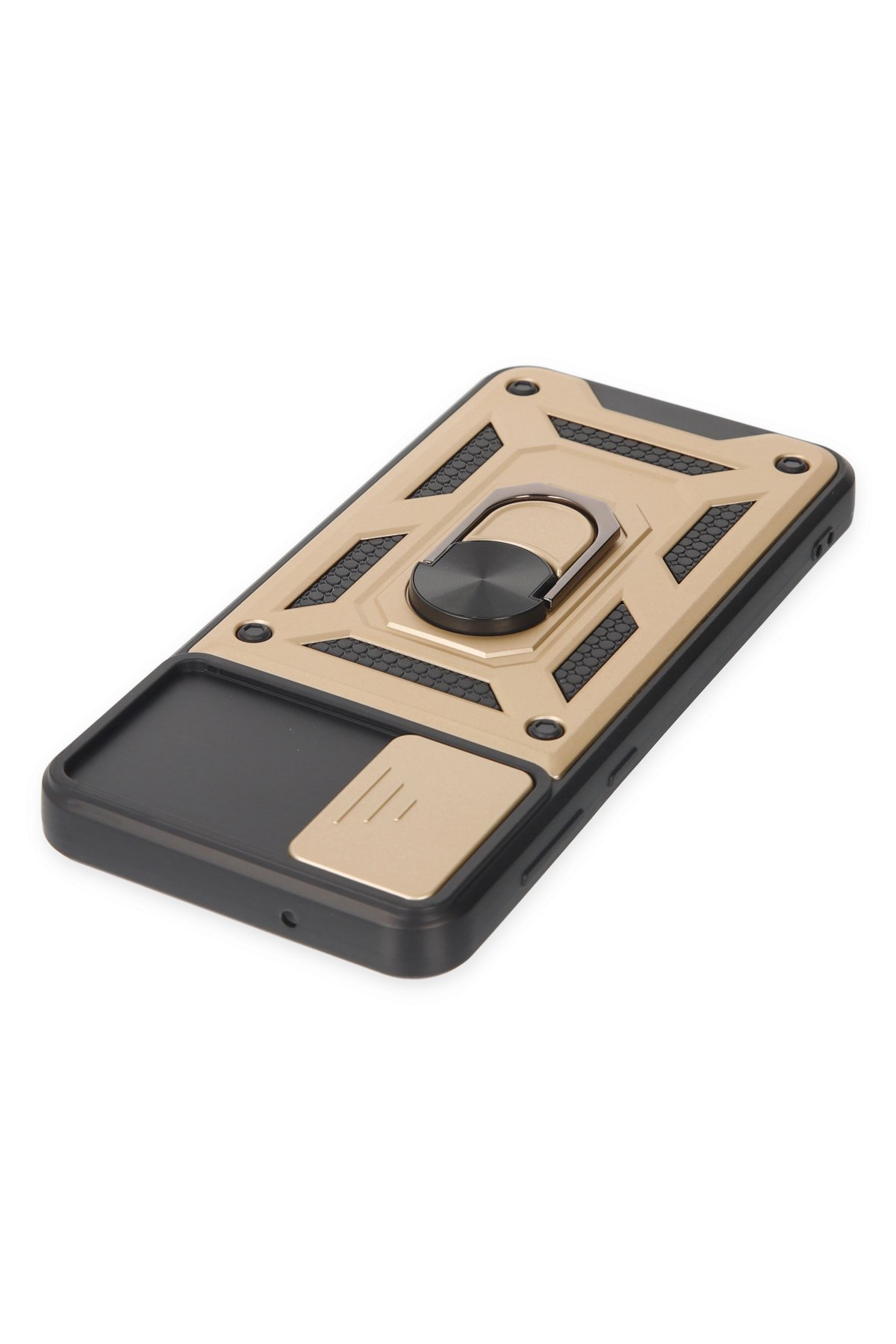 Newface Samsung Galaxy A04 Kılıf Razer Lensli Silikon - Gold