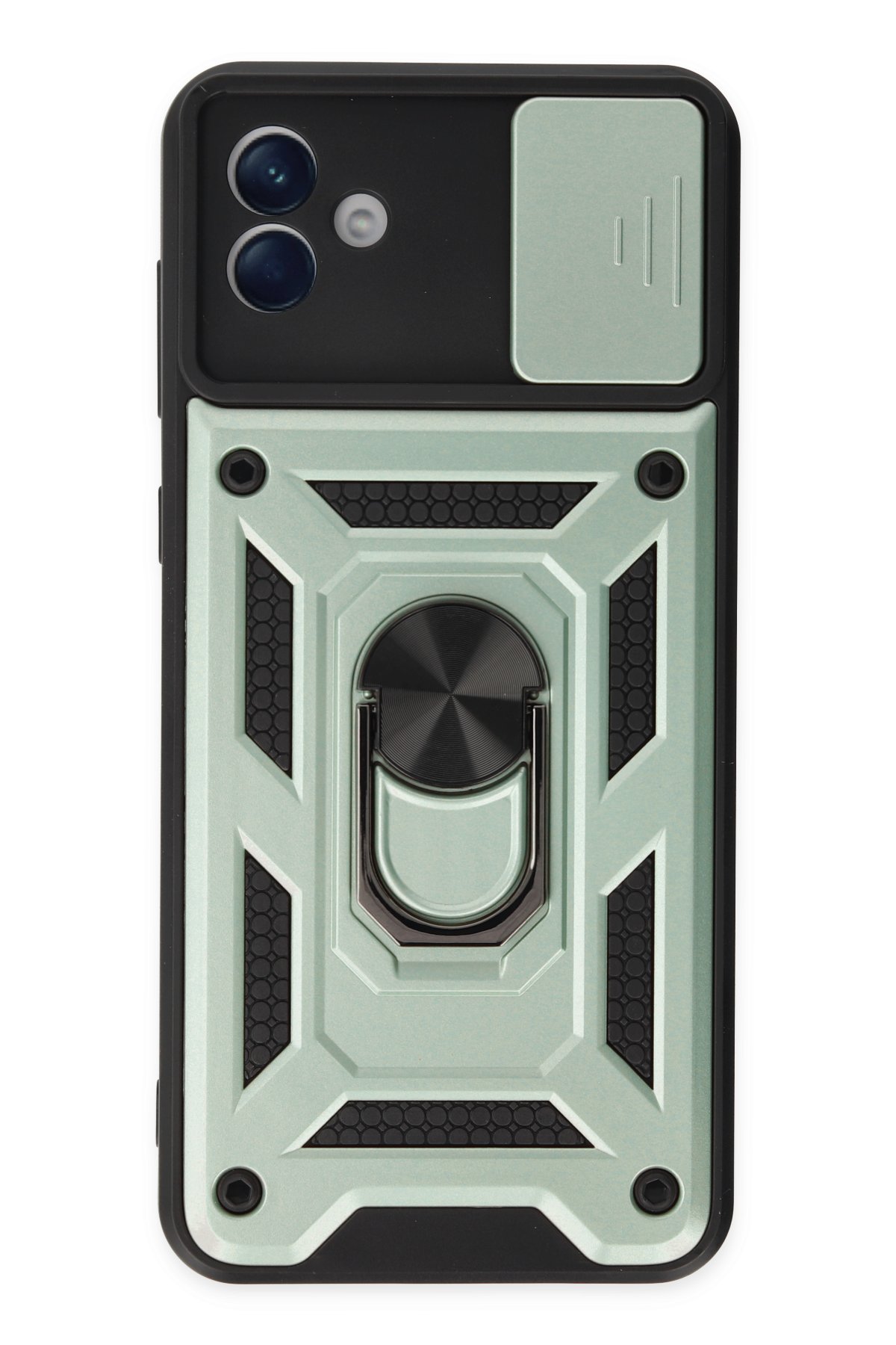 Newface Samsung Galaxy A04 Kılıf Razer Lensli Silikon - Yeşil