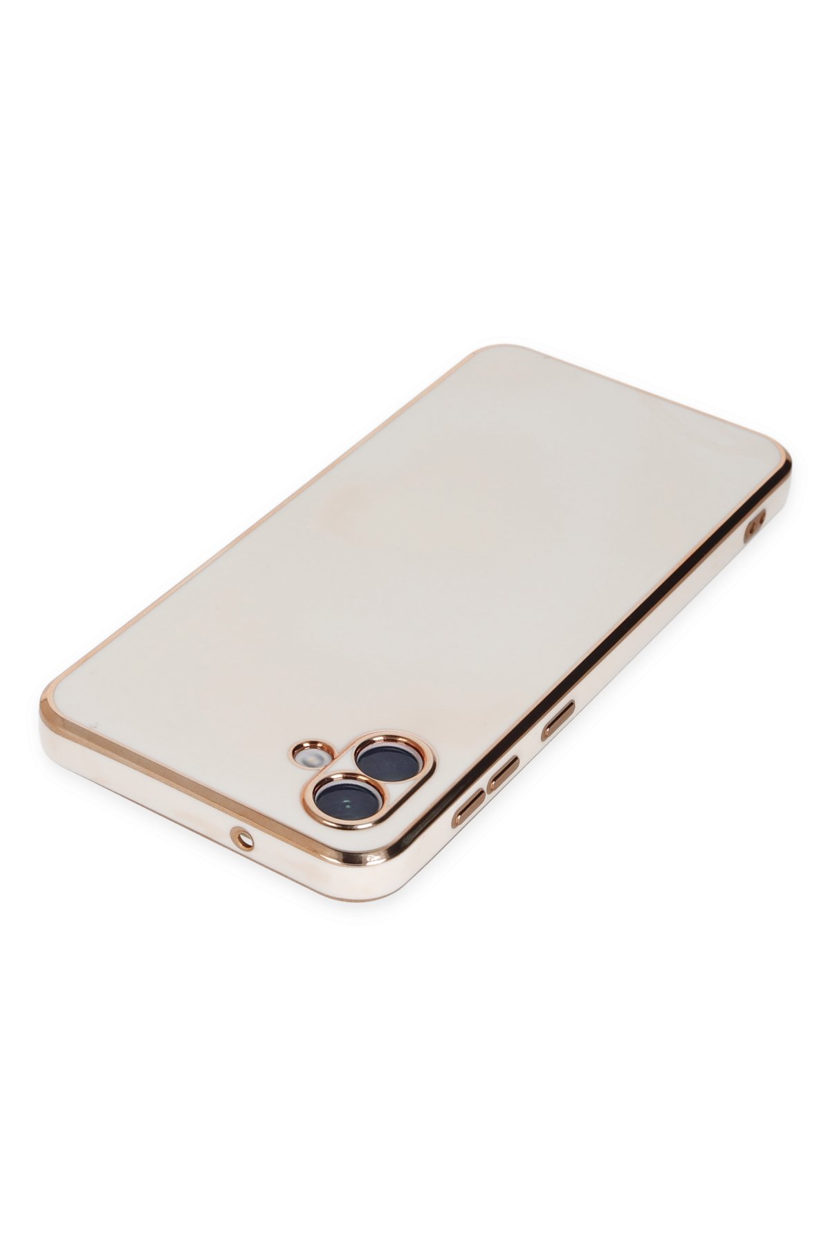 Newface Samsung Galaxy A04 Kılıf Pars Lens Yüzüklü Silikon - Gold
