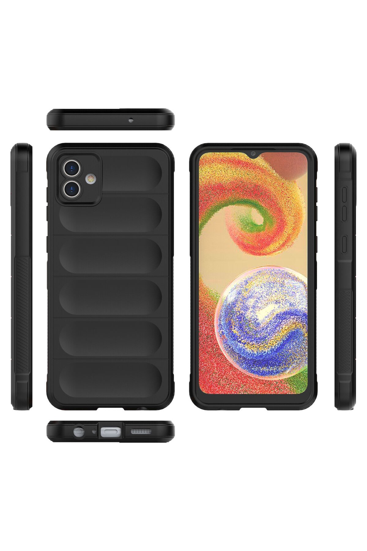 Newface Samsung Galaxy A04E Kılıf Nano içi Kadife Silikon - Koyu Yeşil