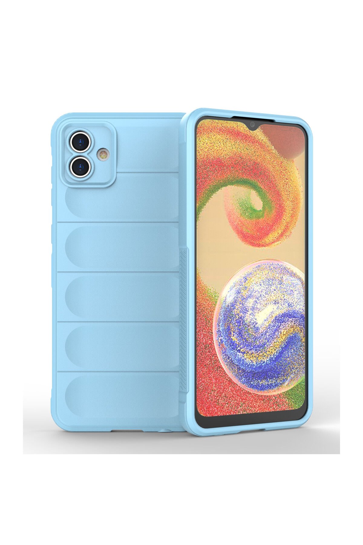 Newface Samsung Galaxy A04E Kılıf Pars Lens Yüzüklü Silikon - Siyah