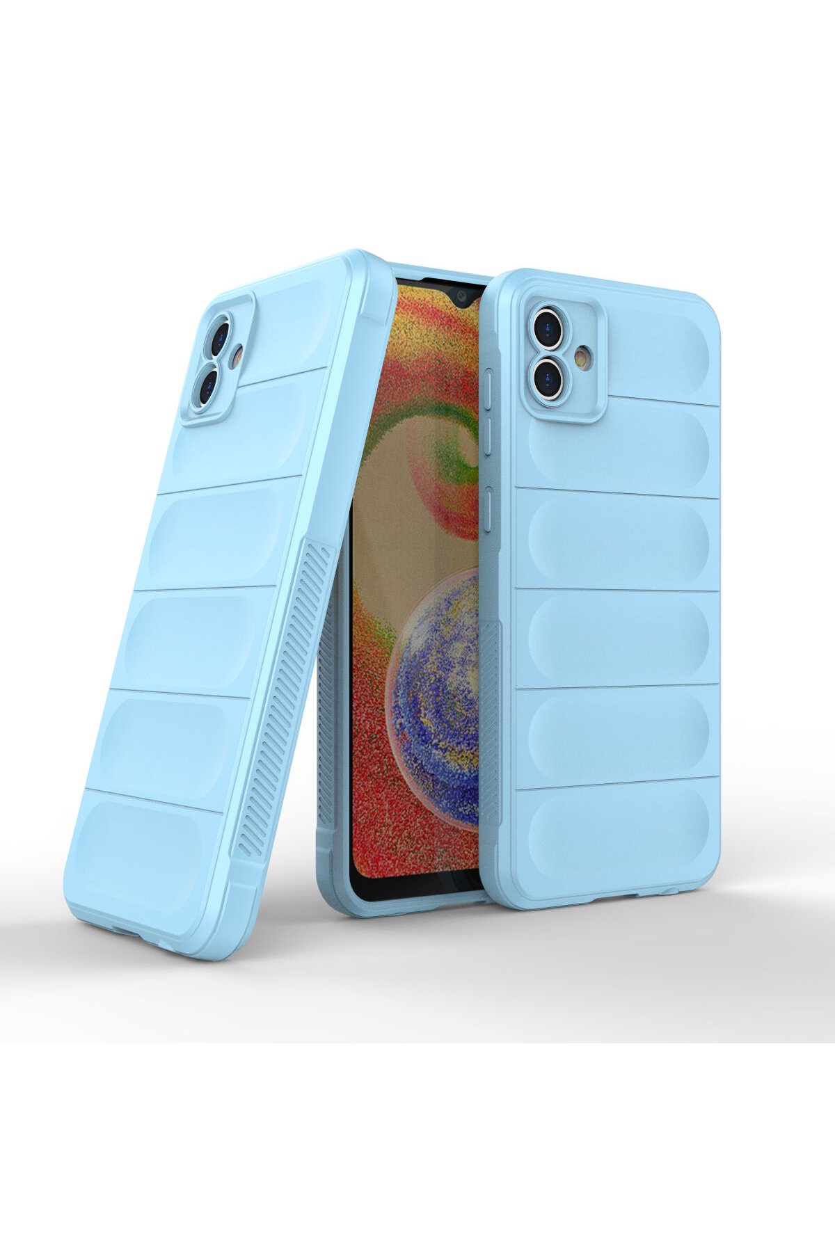 Newface Samsung Galaxy A04E Kılıf Pars Lens Yüzüklü Silikon - Siyah