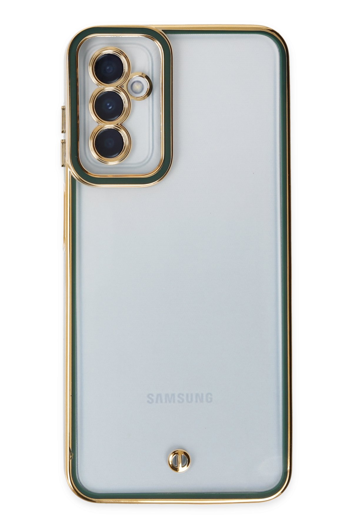 Newface Samsung Galaxy A04S Kılıf Pars Lens Yüzüklü Silikon - Gold