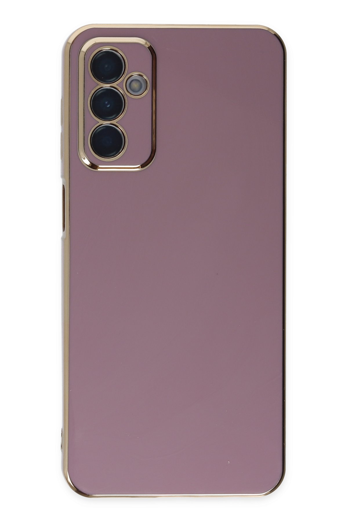 Newface Samsung Galaxy A04S Kılıf Razer Lensli Silikon - Gold
