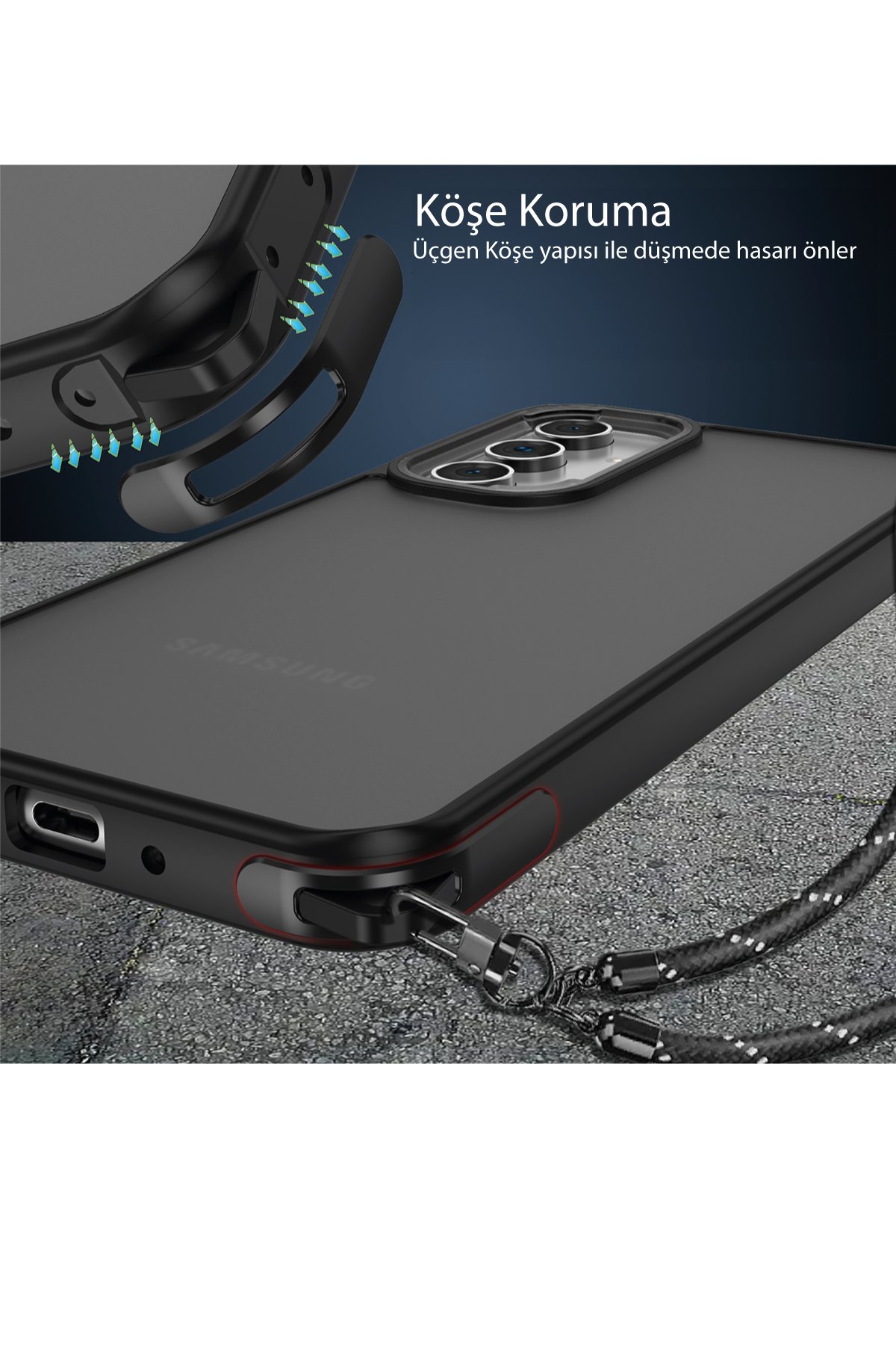 Newface Samsung Galaxy A05 Kılıf Boyi Silikon Kapak - Lacivert