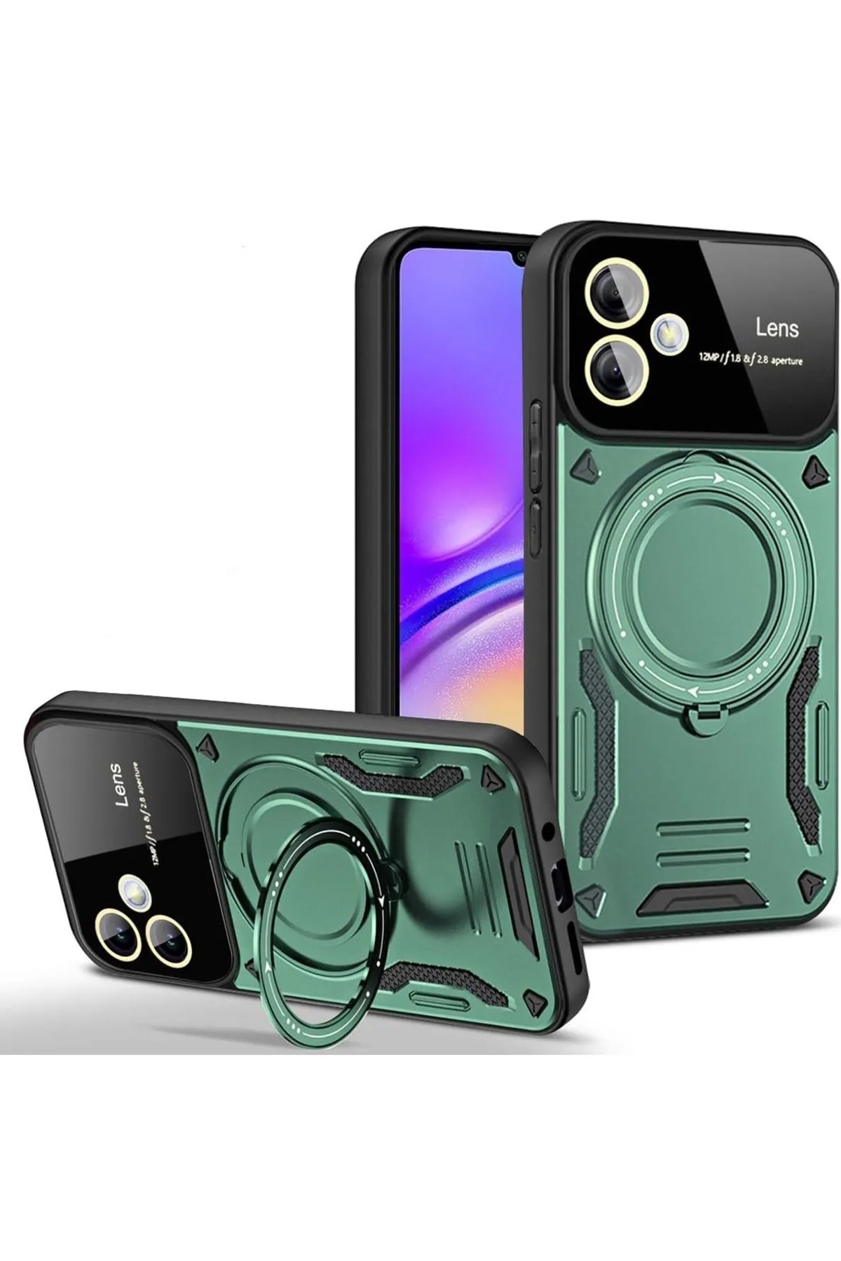 Newface Samsung Galaxy A05 Kılıf Zuma Kartvizitli Yüzüklü Silikon - Lacivert