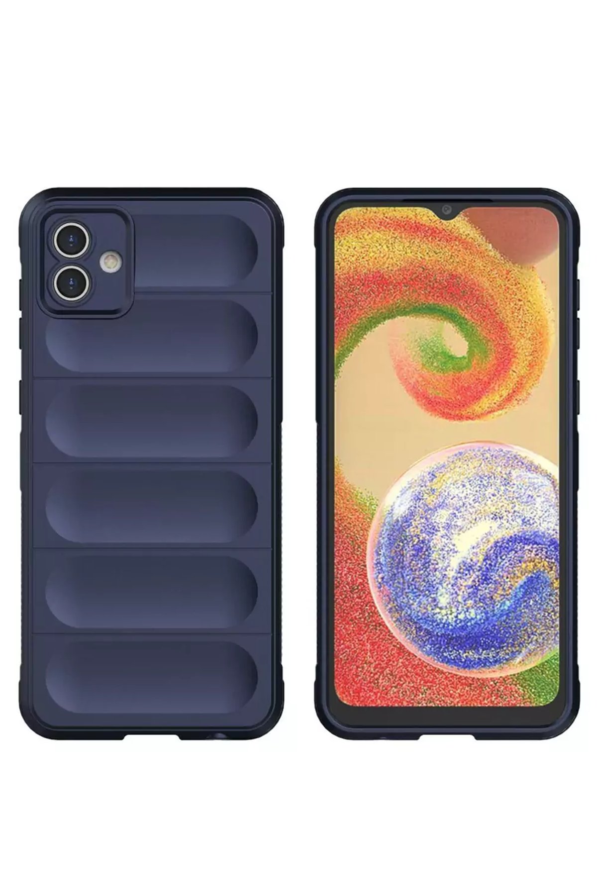 Newface Samsung Galaxy A05 Kılıf Montreal Yüzüklü Silikon Kapak - Siyah