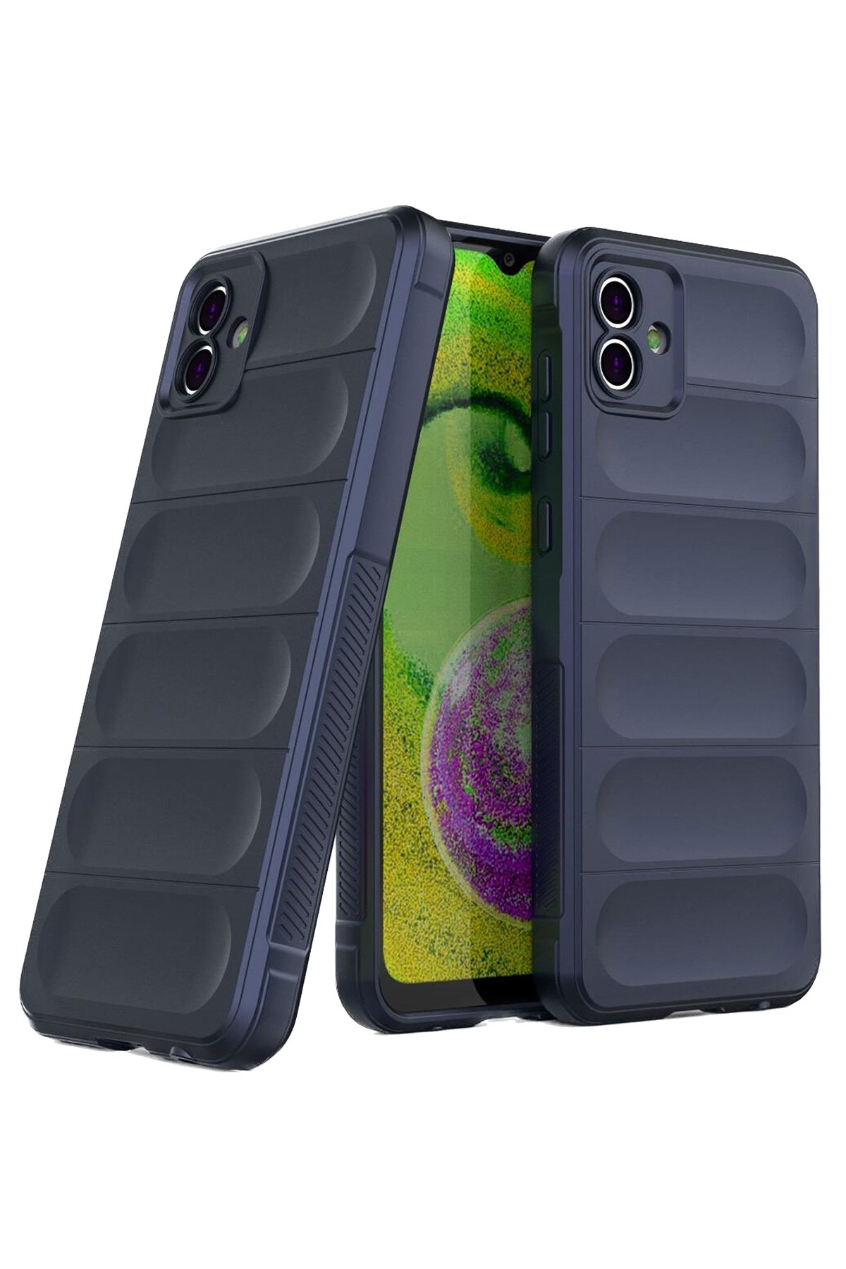 Newface Samsung Galaxy A05 Kılıf Montreal Yüzüklü Silikon Kapak - Siyah