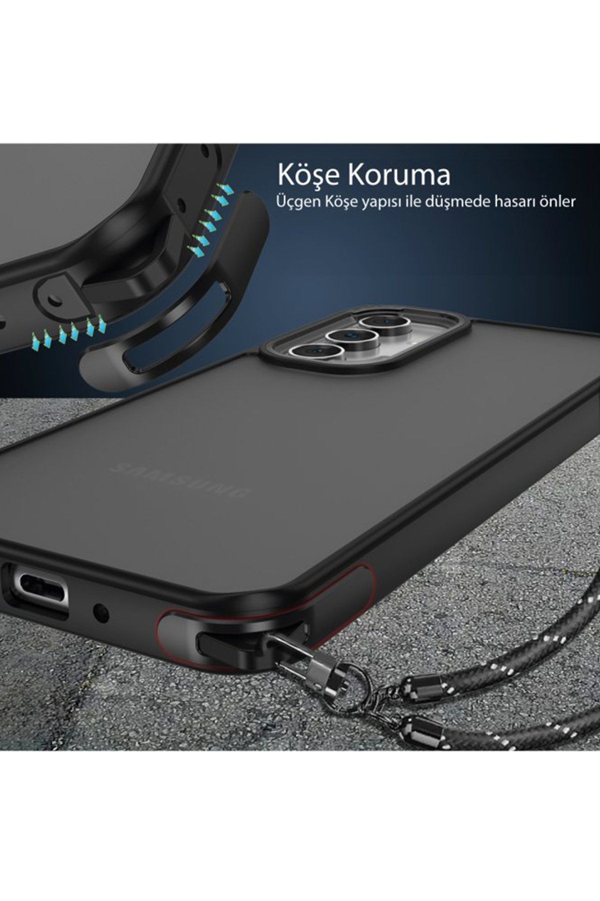 Newface Samsung Galaxy A05S Kılıf Zuma Kartvizitli Yüzüklü Silikon - Lacivert