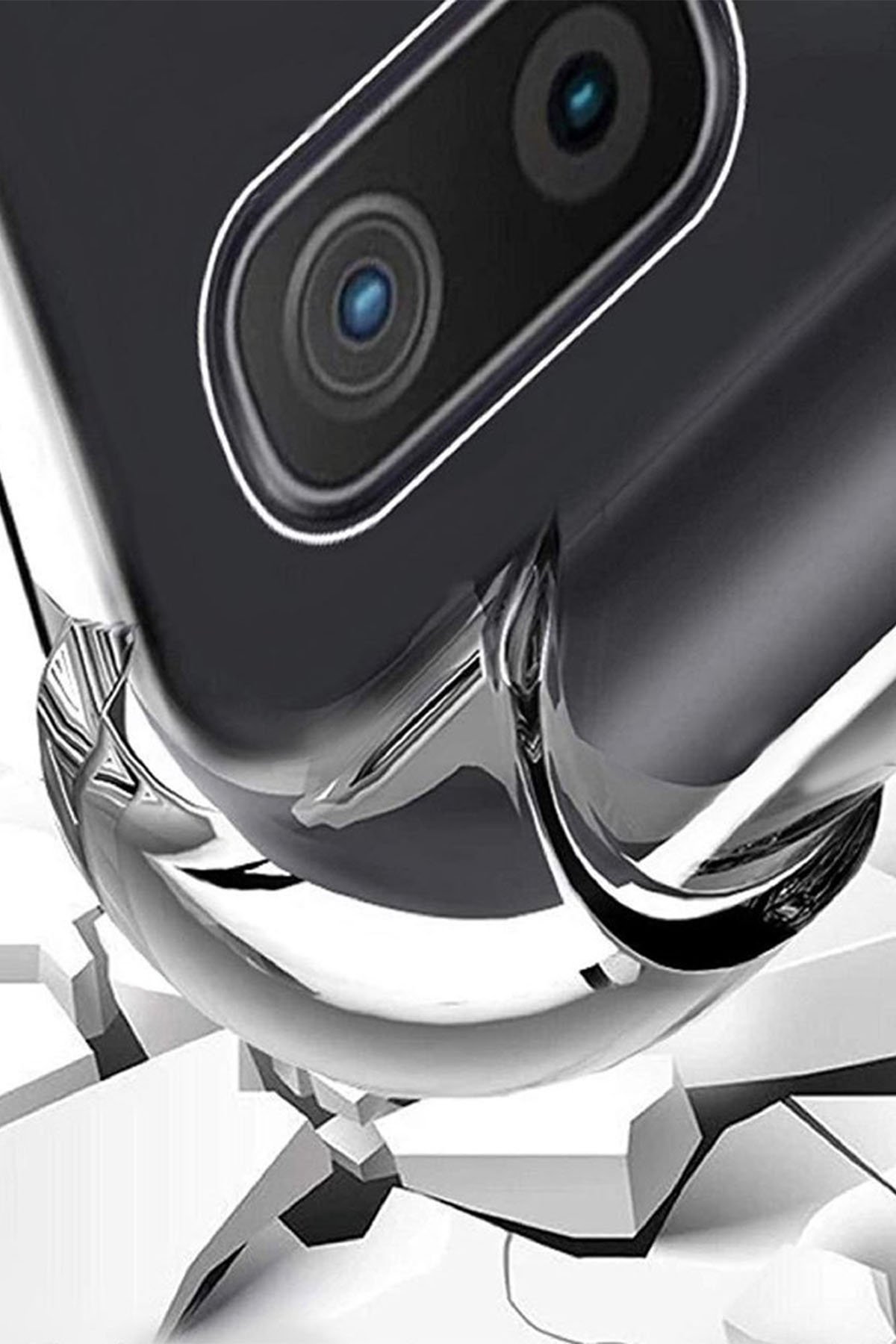 Newface Samsung Galaxy A10S Kılıf Hopi Silikon - Beyaz