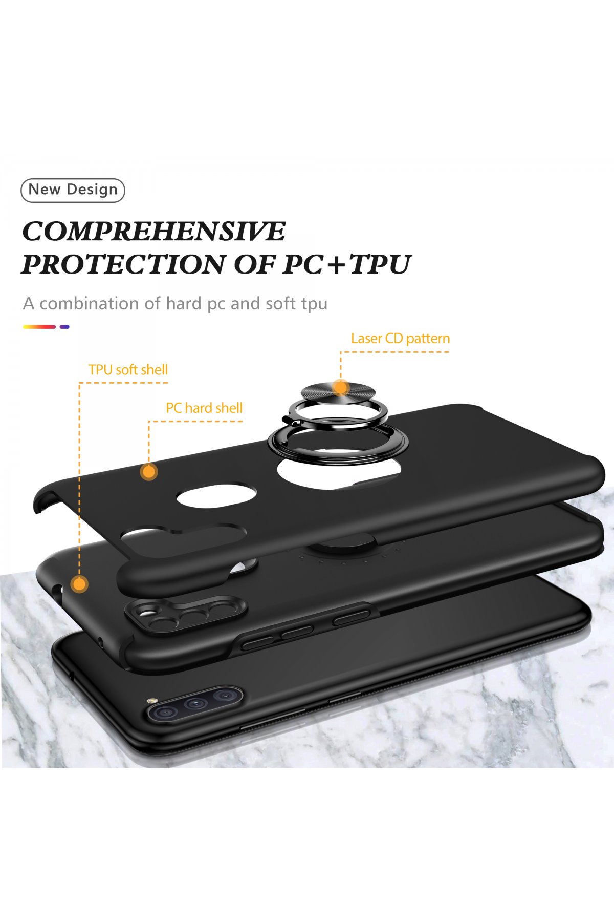 Newface Samsung Galaxy A11 Kılıf Palm Buzlu Kamera Sürgülü Silikon - Kırmızı