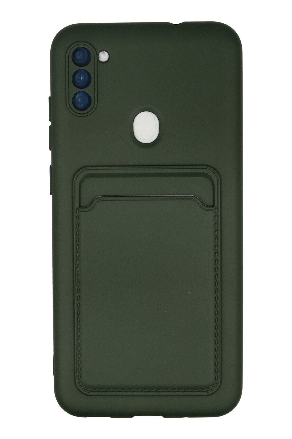 Newface Samsung Galaxy A11 Kılıf Zegna Yüzüklü Silikon Kapak - Mavi