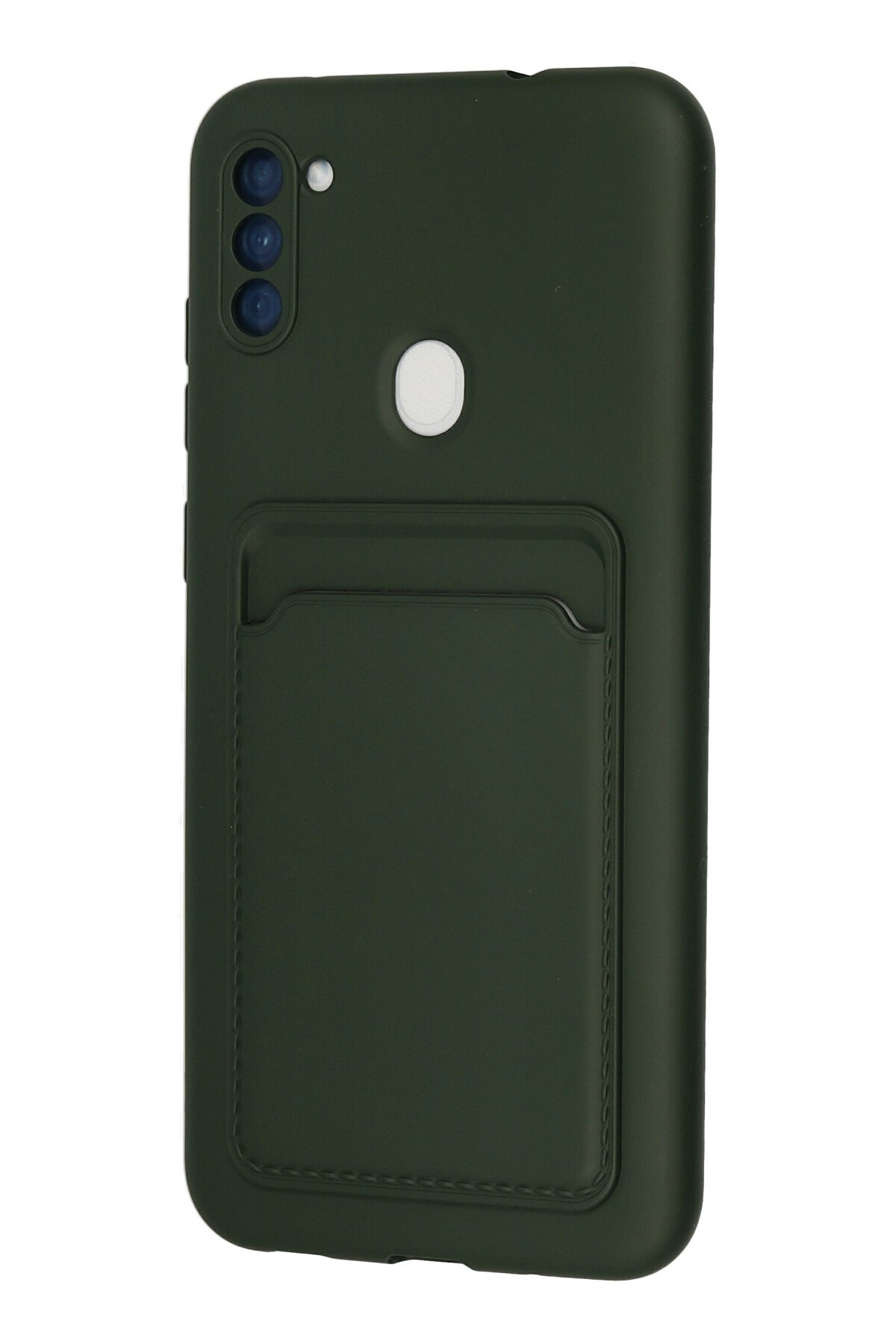 Newface Samsung Galaxy A11 Kılıf Zegna Yüzüklü Silikon Kapak - Mavi